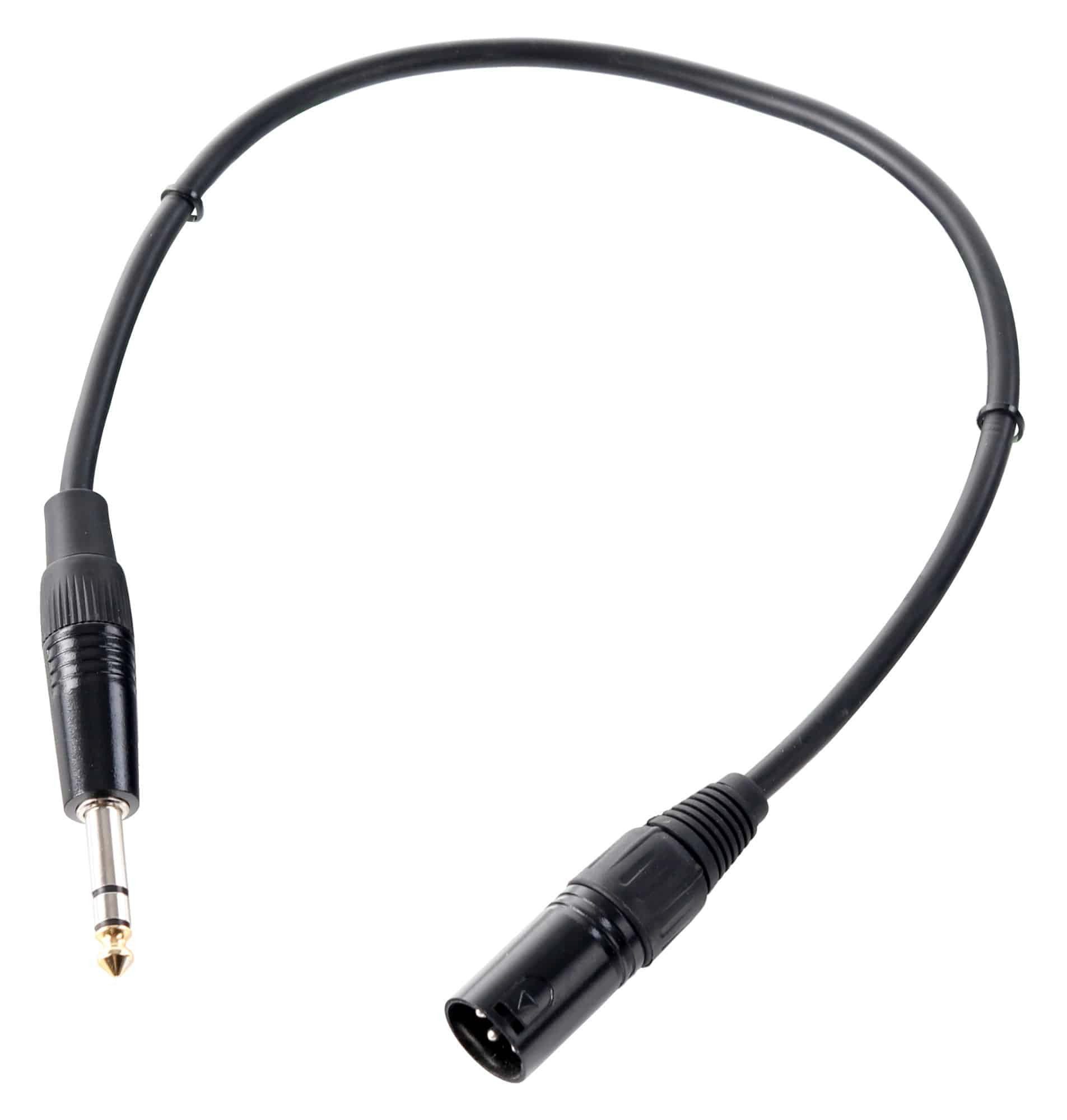 Pronomic JXM-Kabel (6,3mm Stereo-Klinke -> XLR male 3-pol) Stecker handgelötet Audio-Kabel, XLR Male, Klinke (stereo) (50 cm), Hochwertige Stecker und Schirmung