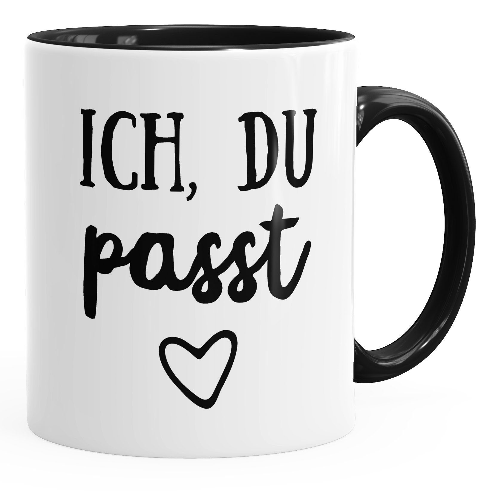 MoonWorks Tasse Geschenk-Tasse Paare Ich du passt Liebe verliebt Kaffeetasse Teetasse Keramiktasse MoonWorks®, Keramik