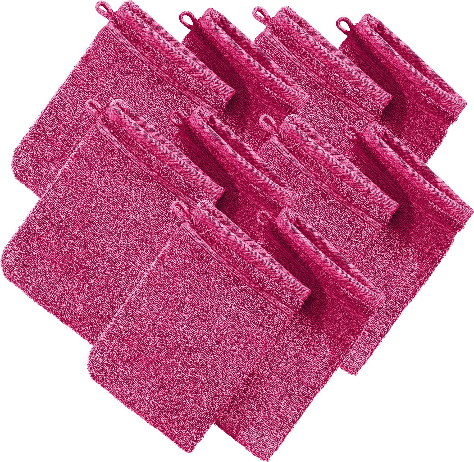 Erwin Müller Waschhandschuh Waschhandschuh "Heidelberg" 10er-Pack, Frottier, Walk-Frottier Uni