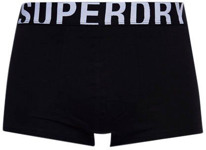 (Packung, DUAL Superdry 2er-Pack) DOUBLE LOGO PACK TRUNK Boxer weiß schwarz,