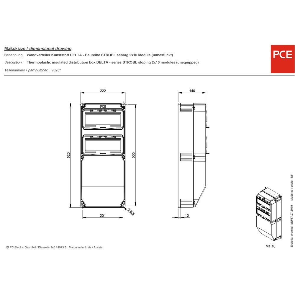 PCE Stromverteiler PCE CEE Stromverteiler DELTA Strobl 9025231 400 V 32 A