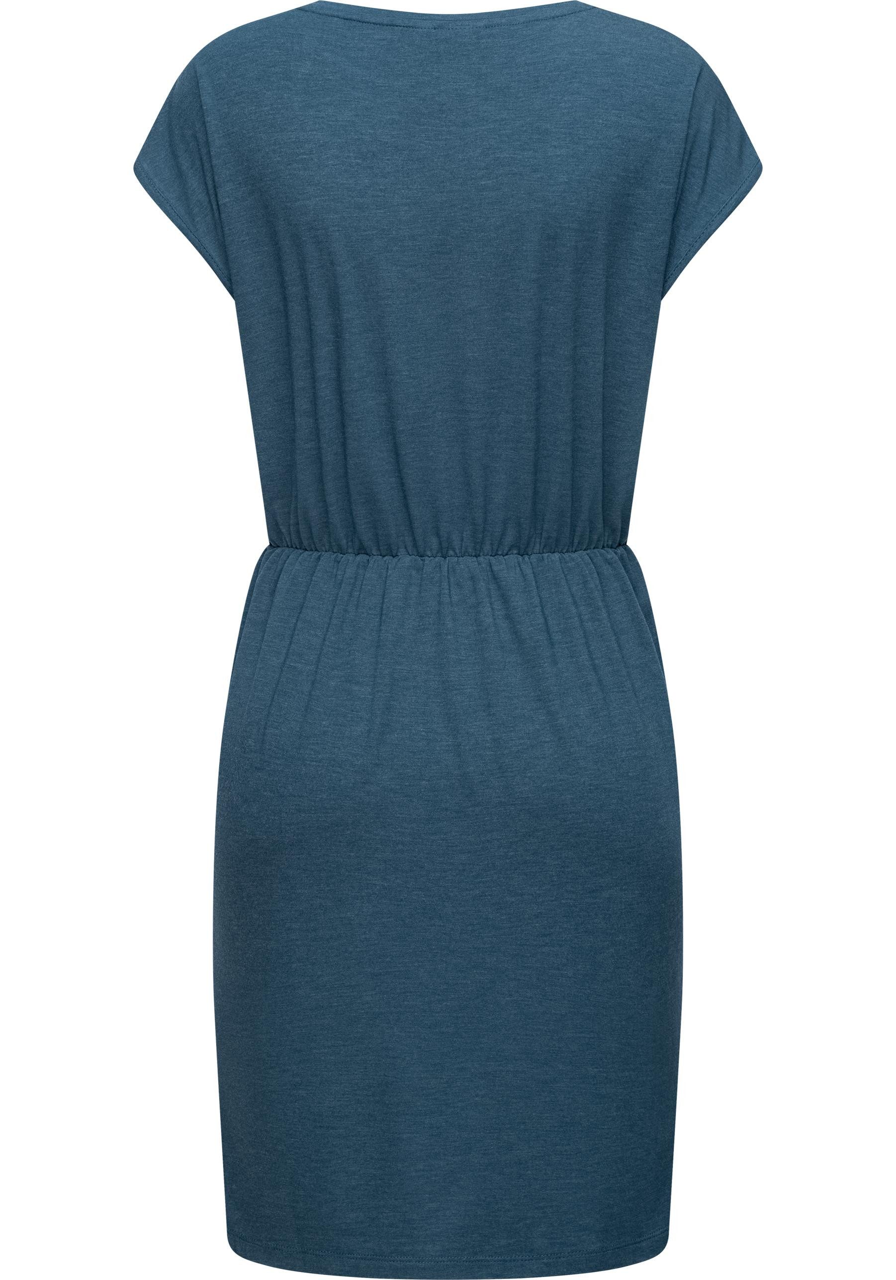 Ragwear Jerseykleid Copr Stylisches Shirtkleid mit Raffungen