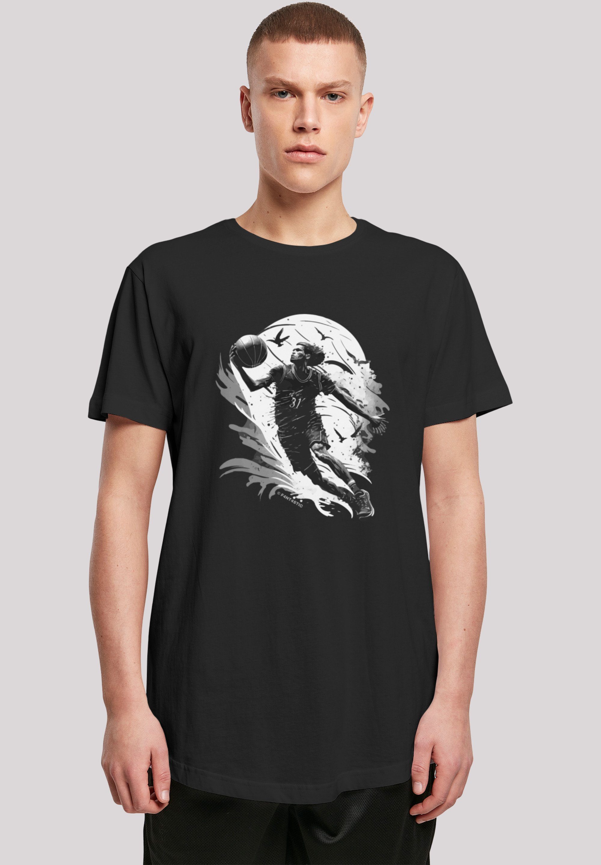F4NT4STIC T-Shirt Basketball Spieler Baumwollstoff Tragekomfort Print, hohem mit weicher Sehr