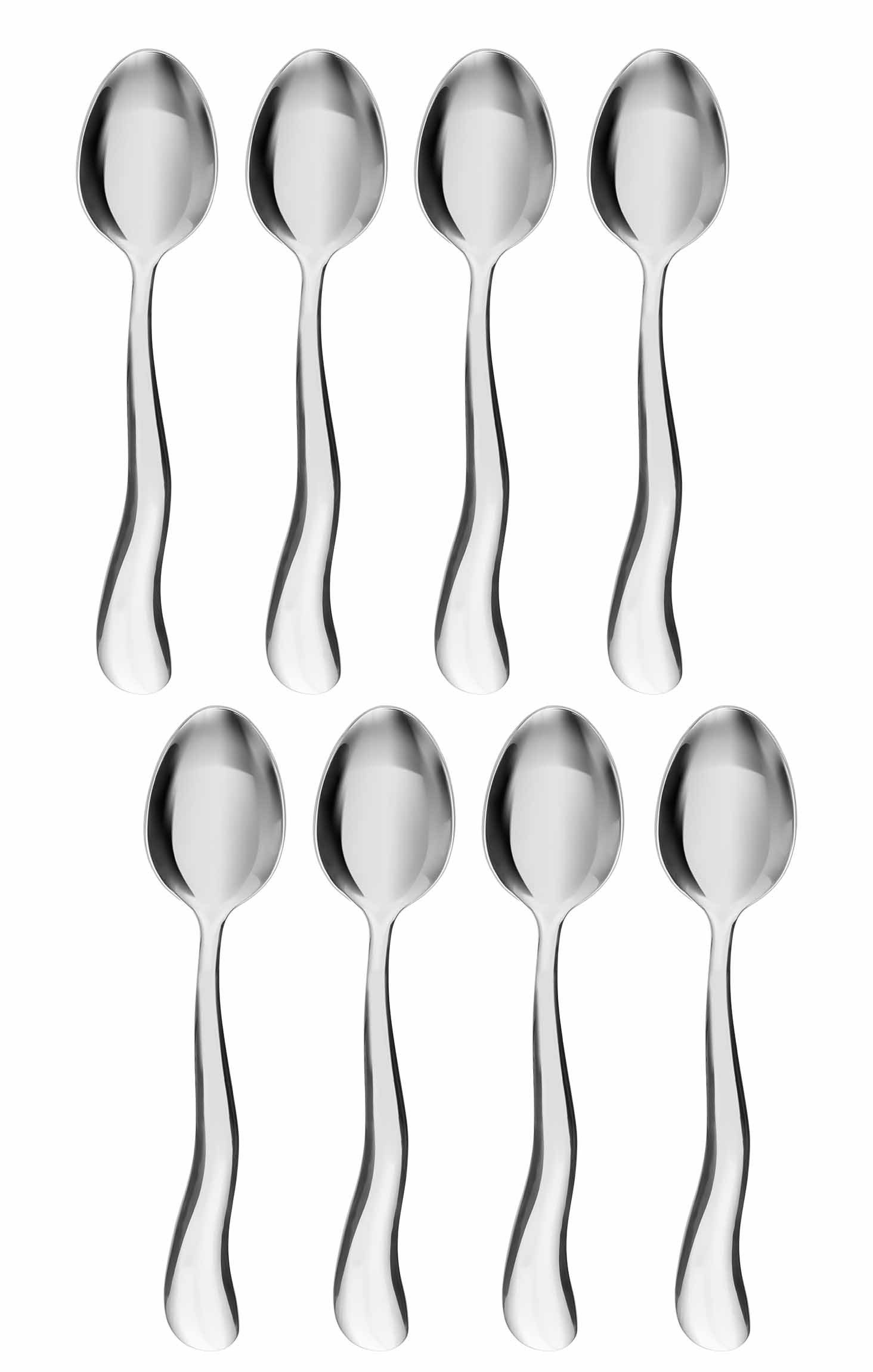 Alpina Teelöffel Löffel (8 Stück), Teelöffel, Kaffeelöffel, Dessertlöffel aus Edelstahl