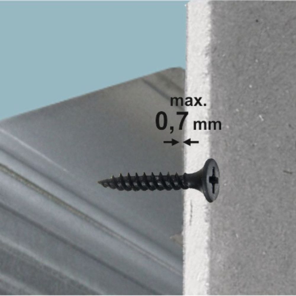 Connex Schnellbauschraube Schnellbauschrauben inklusiv Tiefenstopp, 3.9 x 25 mm PH