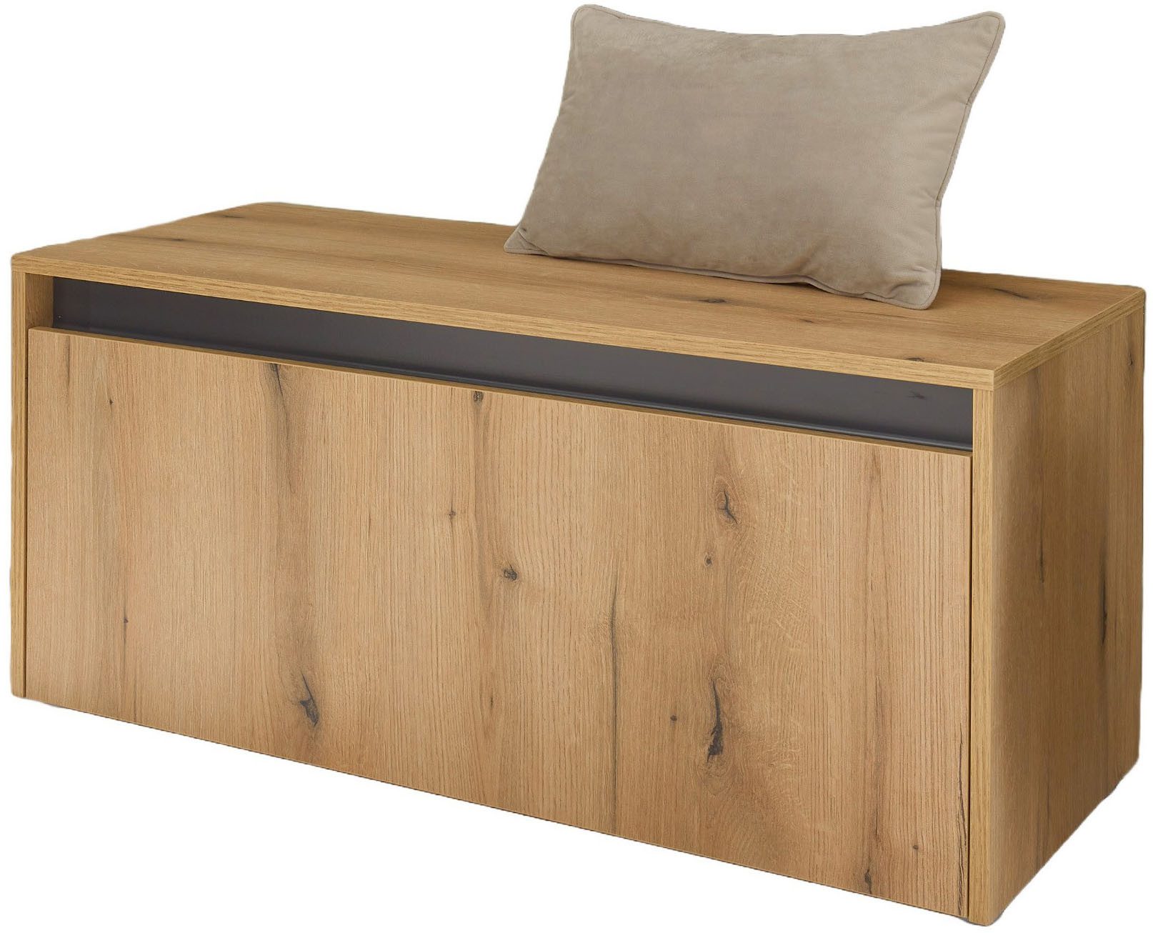 Home affaire Schuhbank GiRON/CiTY, Garderobenbank mit Klappe, Sitzbank in vier Farben, viel Stauraum, Platz für ca. 8 Paar Schuhe, 100 cm breit – Bild 4 von 5