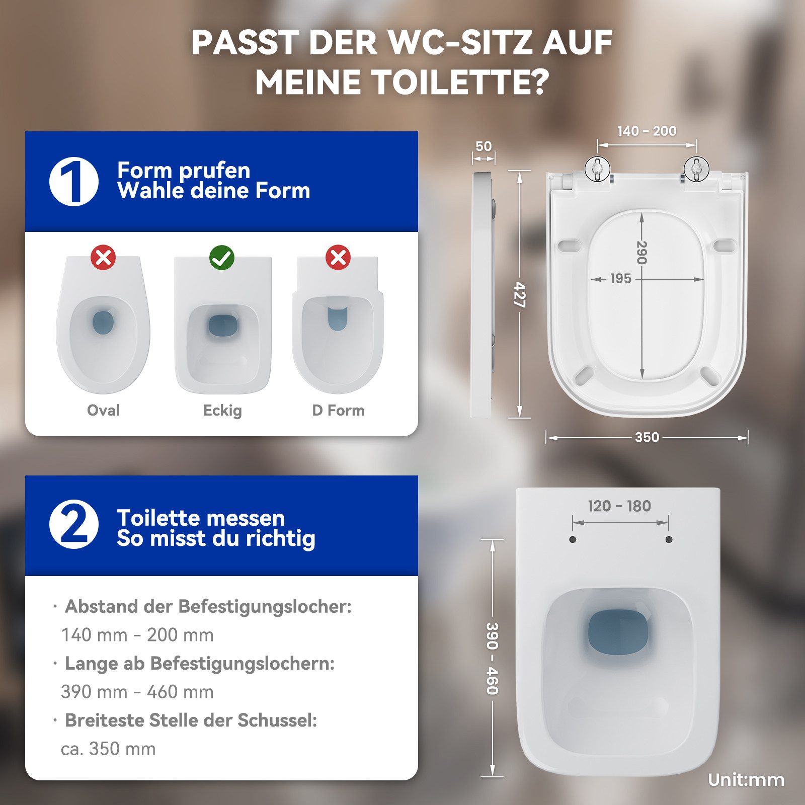 DERW MAX WC-Sitz Toilettensitz mit Absenkautomatik, günstig online kaufen