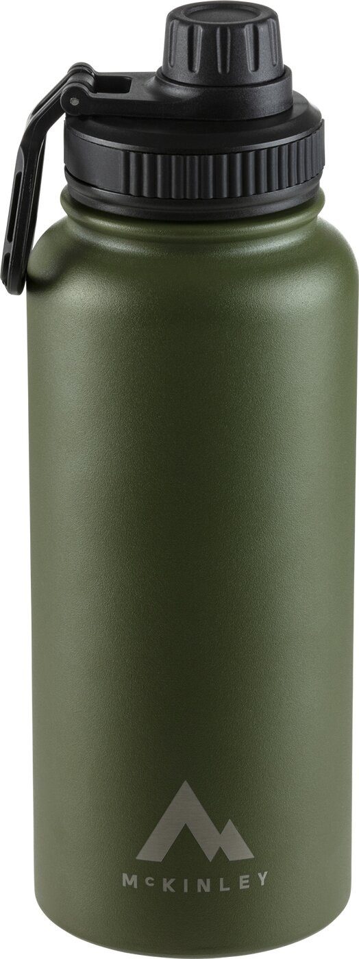 McKINLEY Trinkflasche Trinkflasche Vacuum 1L Schraubverschl WHITE/BLACK