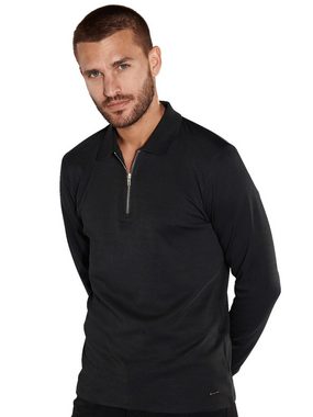 emilio adani Langarm-Poloshirt Langarm-Shirt mit Polo-Kragen