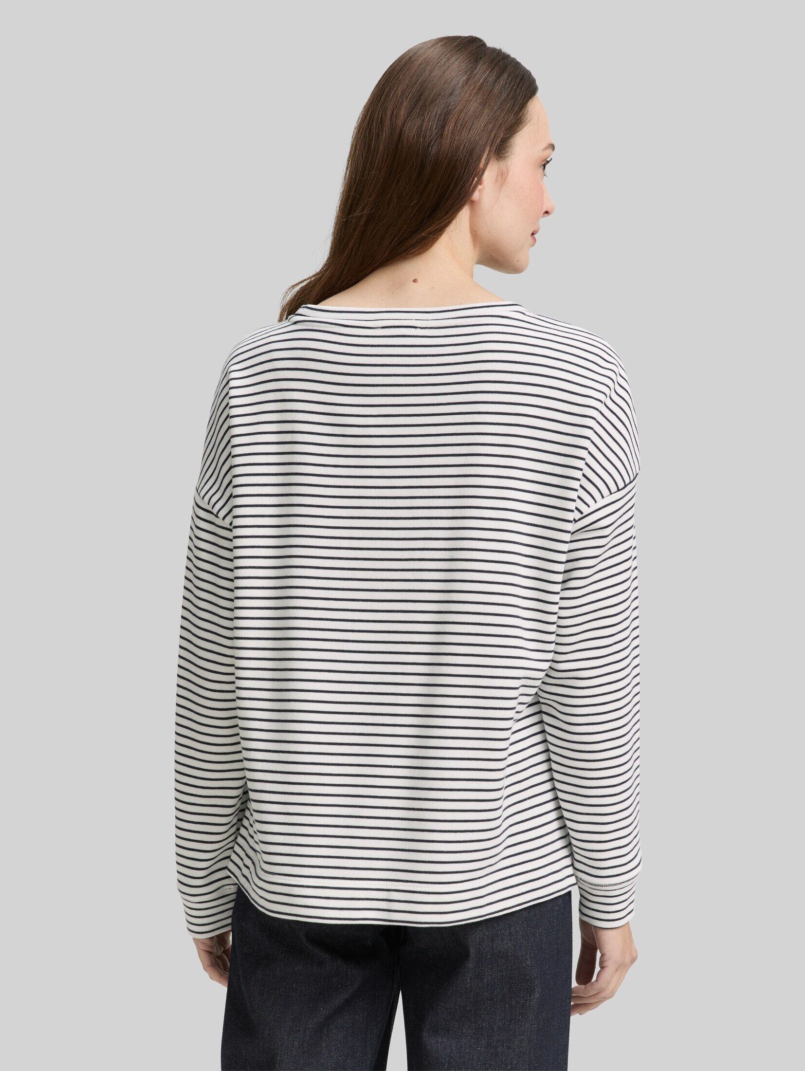 TOM TAILOR Sweatshirt Strick & Sweatshirts Sweatshirt mit Streifenmuster