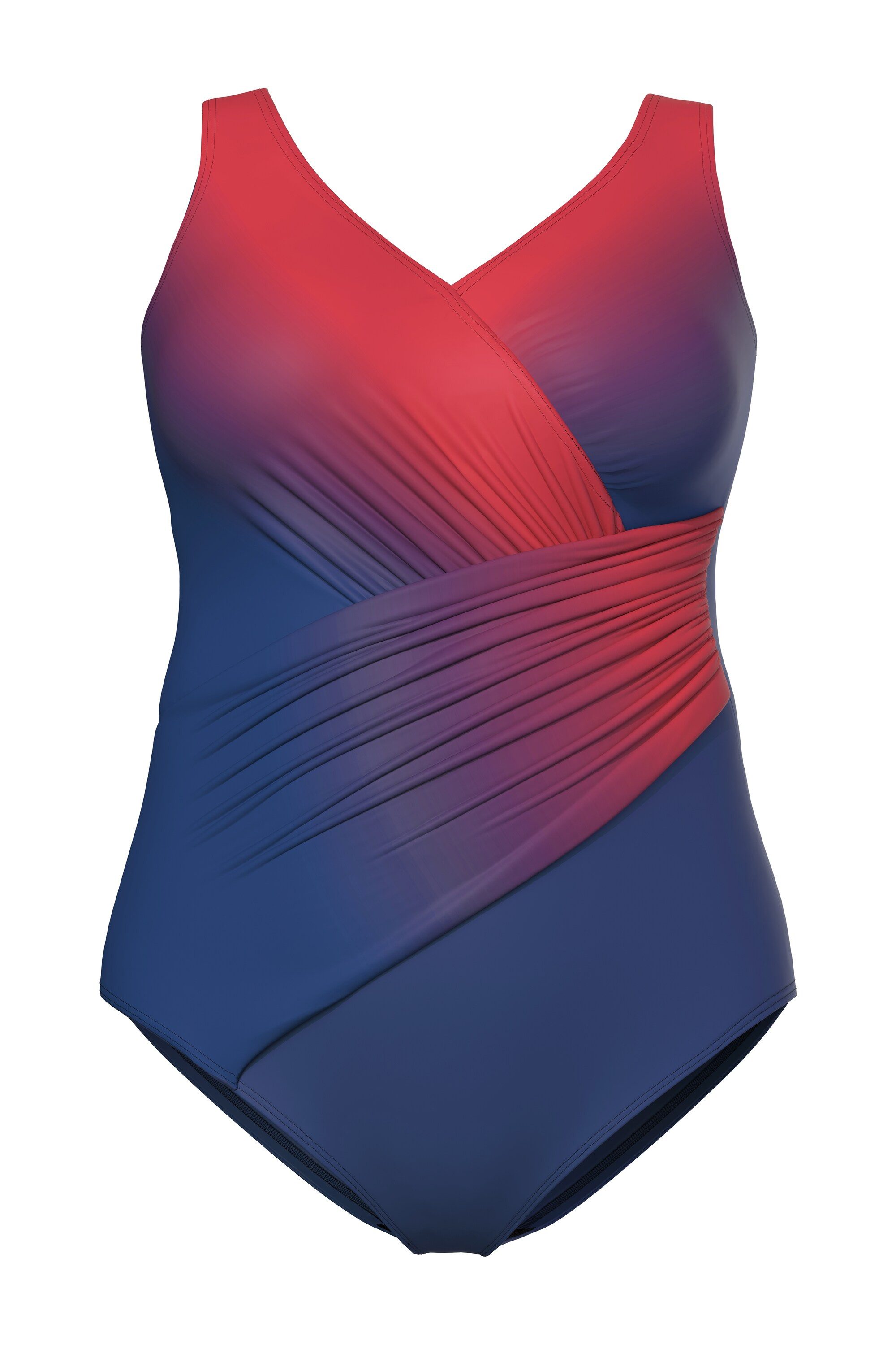 Ulla Popken Badeanzug Badeanzug Farbverlauf drapiert Softschalen günstig online kaufen