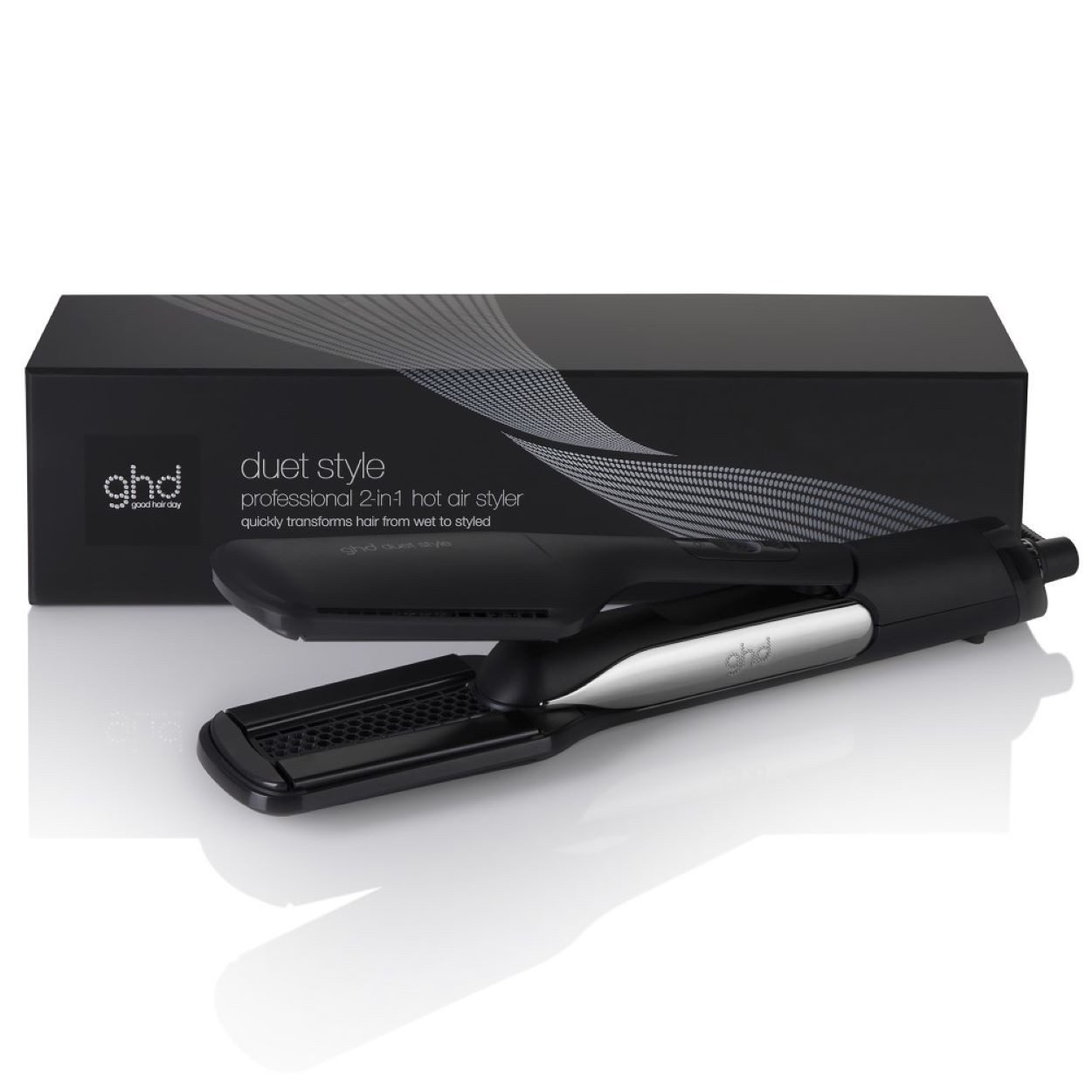 GHD Glätteisen Ghd Duet Style 2-in-1 Hot Air Styler - schwarz Keramik, 2 in 1 Trocknen und Stylen