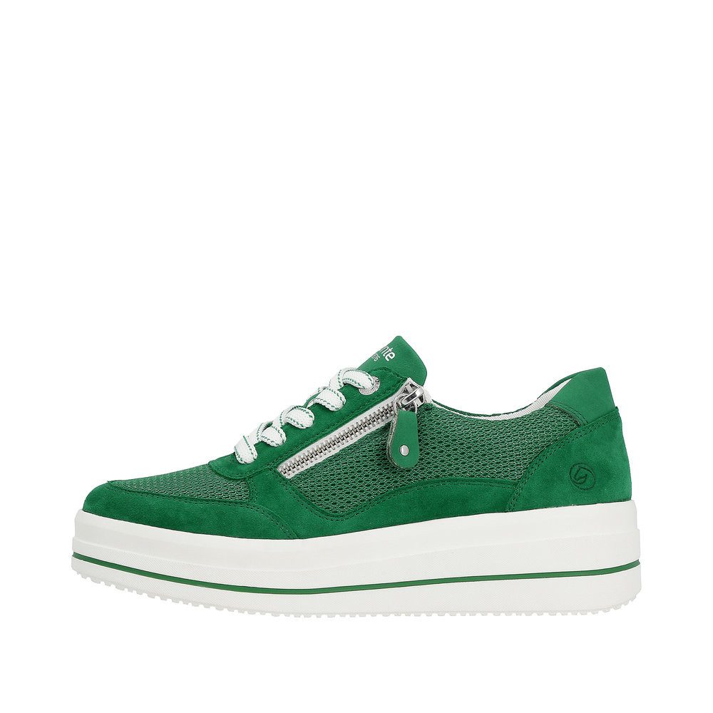 Remonte Damen Plateau Sneaker D1C04-52 grün Sneaker