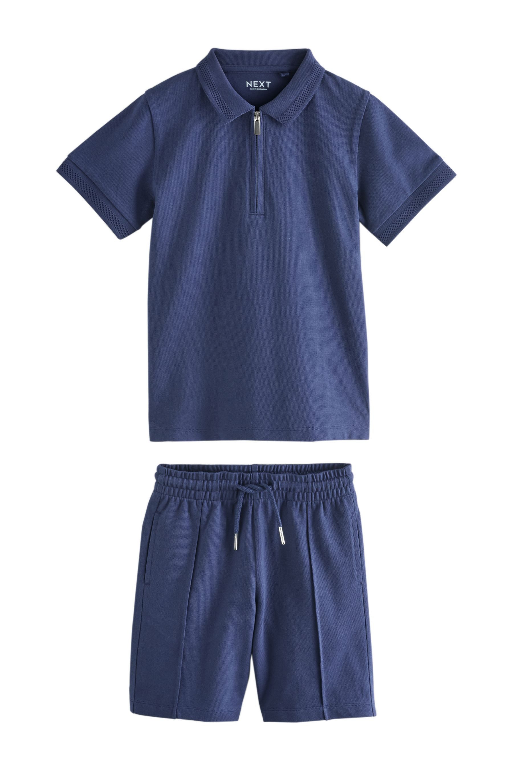 Next Shirt & Shorts Kurzärmeliges Polo-Shirt und Shorts im Set (2-tlg)