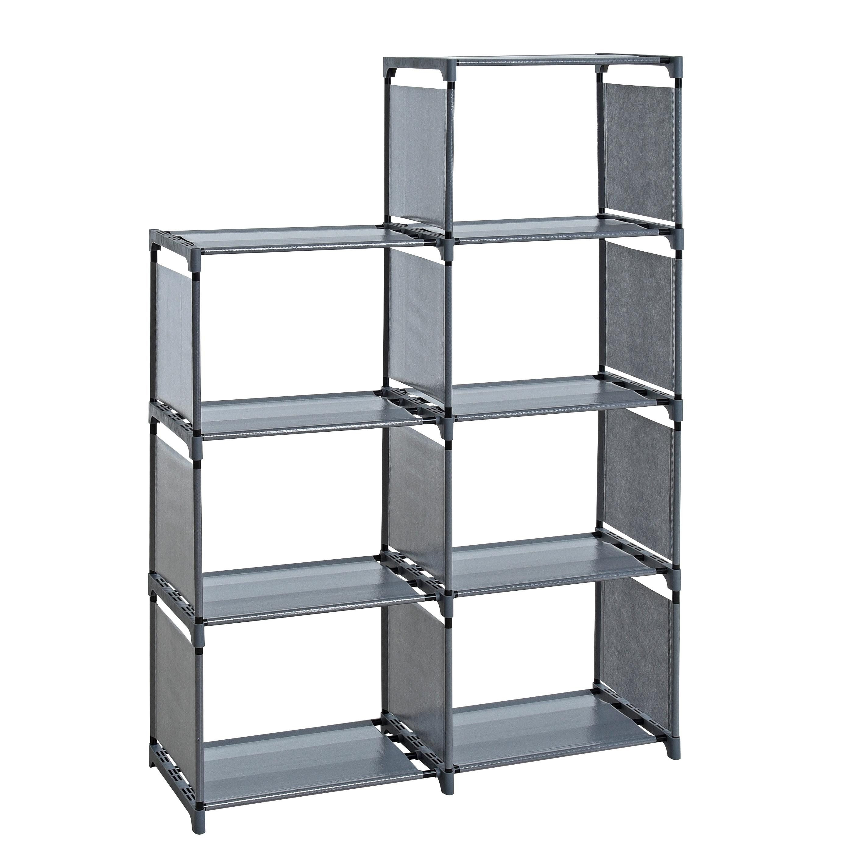 ESTEXO Regal Treppenregal Stufenregal Bücherregal Stecksystem Stoff 7 Fächer Büch – Bild 5 von 5