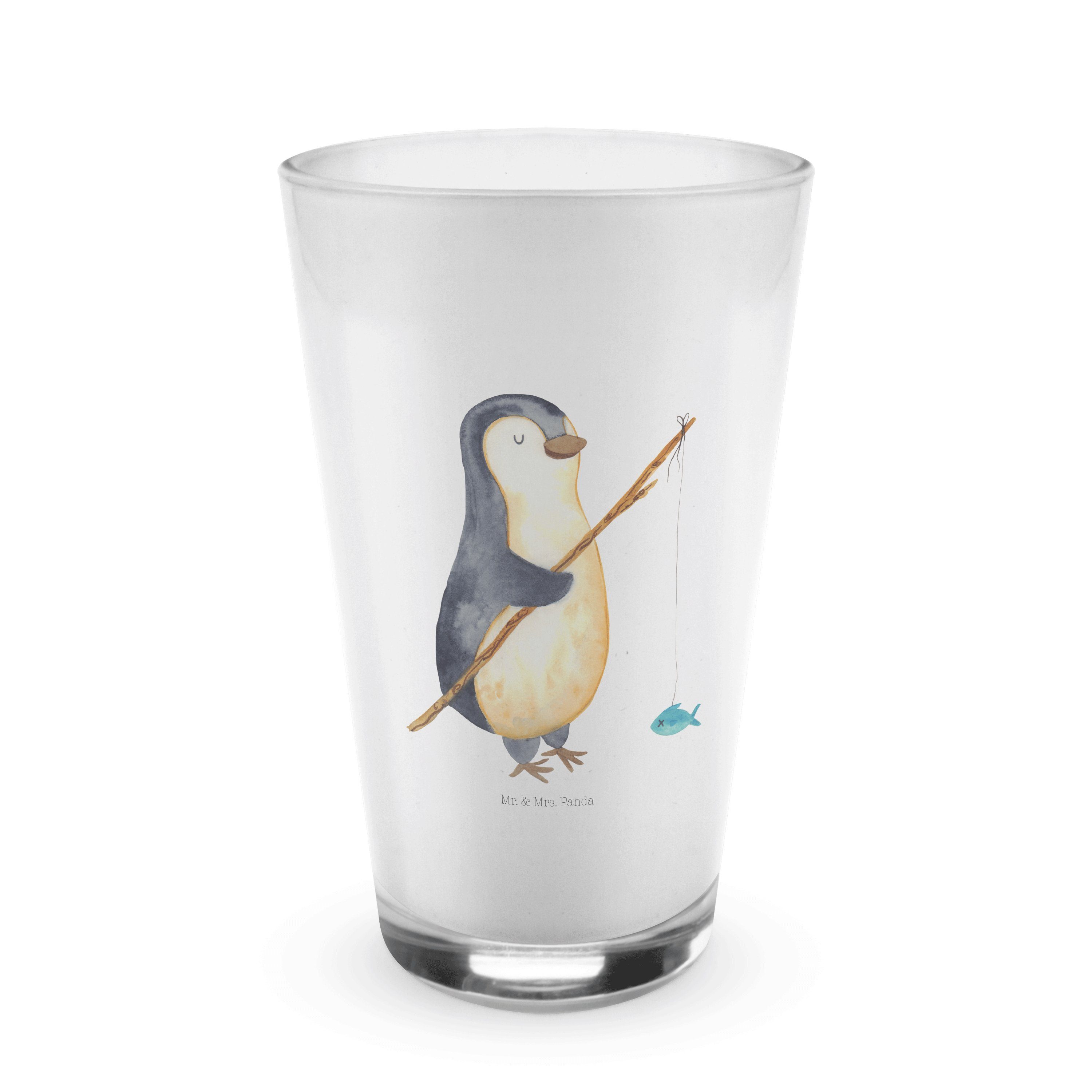 Mr. Glas Glas Tasse, - Cappuccino Geschenk, Transparent Premium Panda Angler Mrs. & - Pinguin Seevogel,