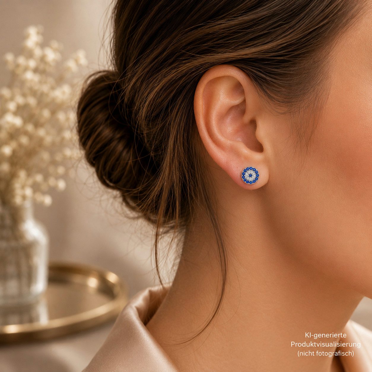 Lotus Paar Ohrstecker Silver Trendy LP1969-4/1 Blau Zirkonia 925 Silber 10,6 mm