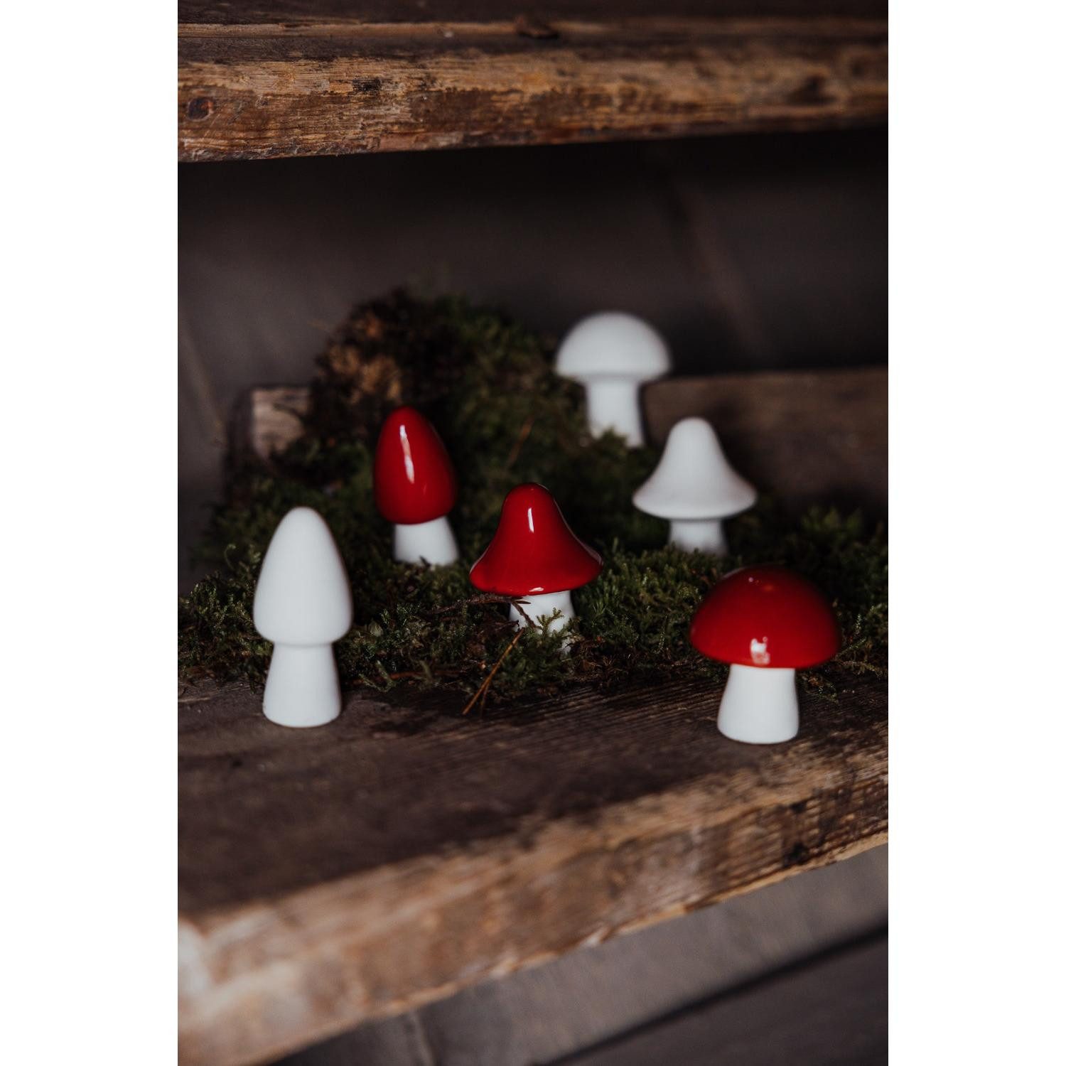 Storefactory Dekoobjekt Dekofigur Pilz Bohult Red