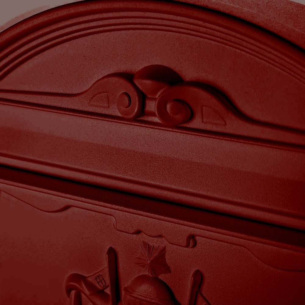 Mucola Wandbriefkasten Briefkastenanlage Letterbox Rot 2 Schlüssel (Stück), inkl