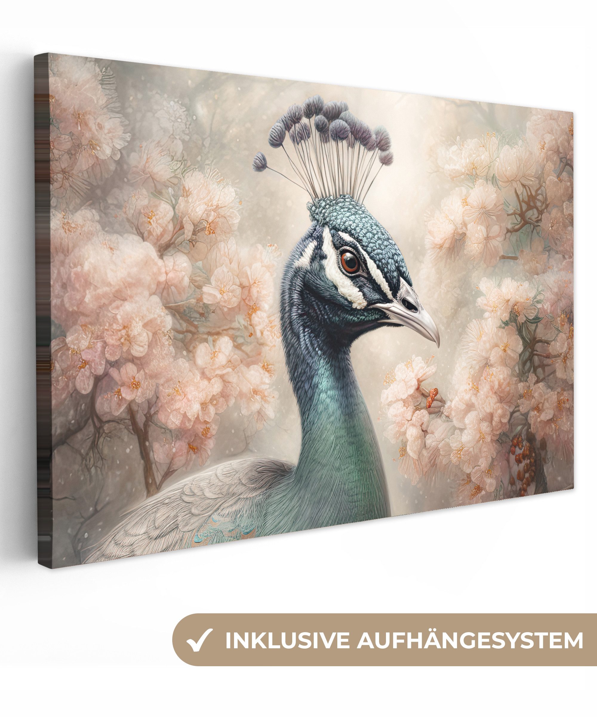 OneMillionCanvasses® Leinwandbild Pfau - Vögel - günstig online kaufen