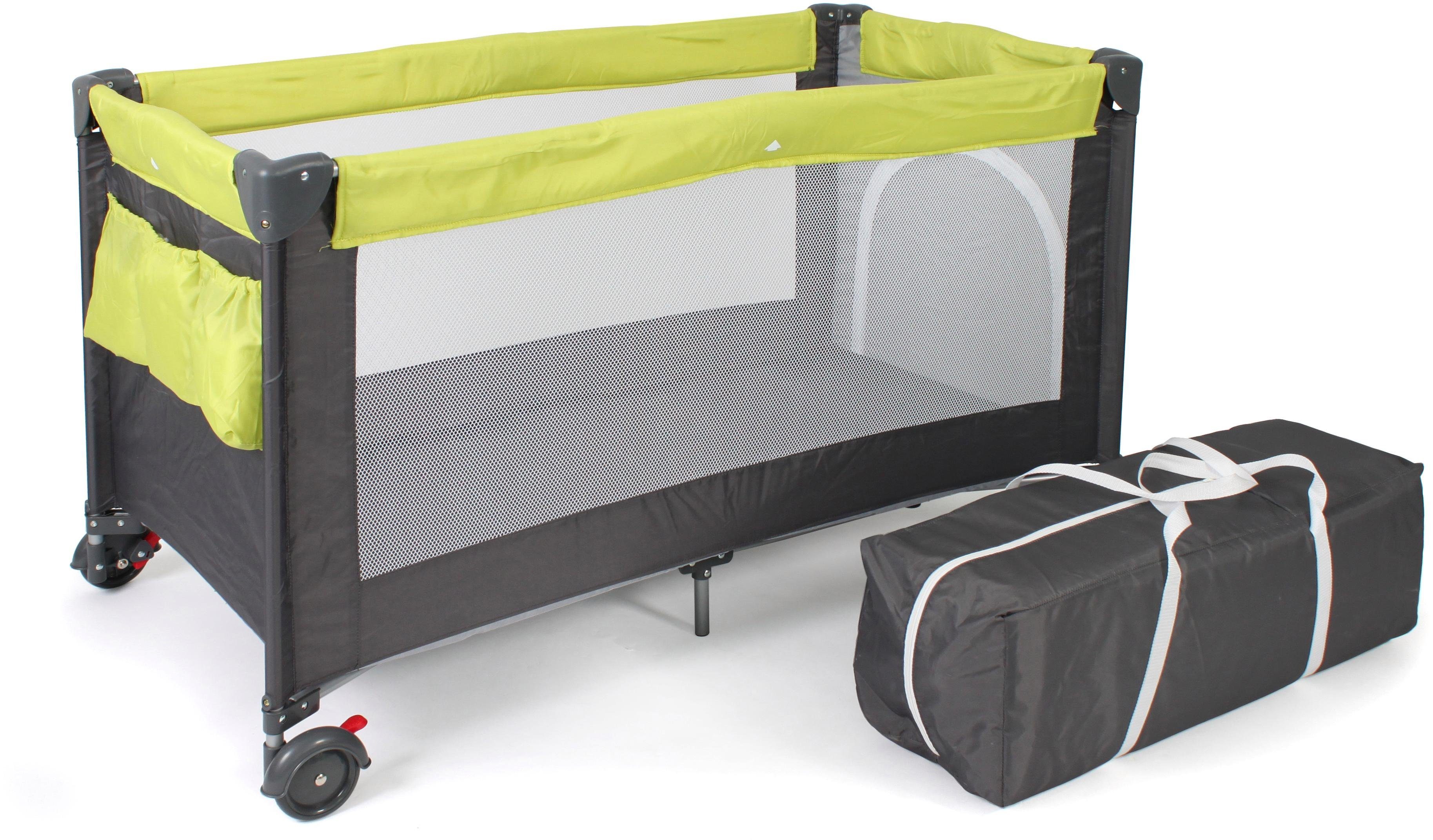 Baby-Reisebett Luxus, Lemongreen