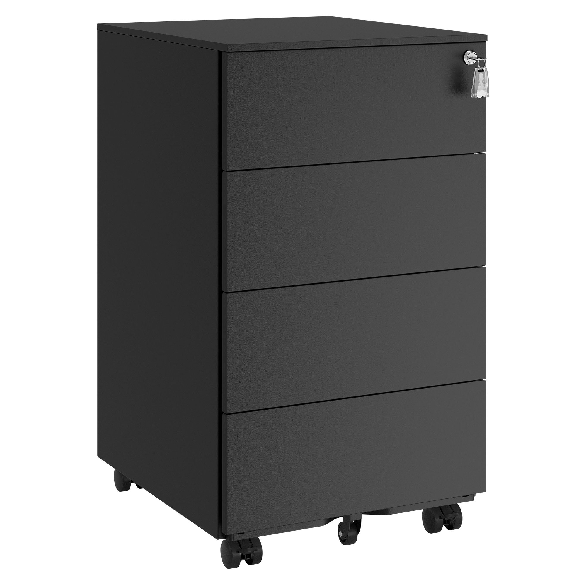 SONGMICS Rollcontainer, Rollcontainer, Druckertisch, abschließbar, 3/4 günstig online kaufen