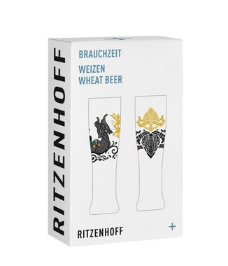 Ritzenhoff Bierglas Brauchzeit, Glas, Mehrfarbig H:25.4cm D:7.5cm Glas