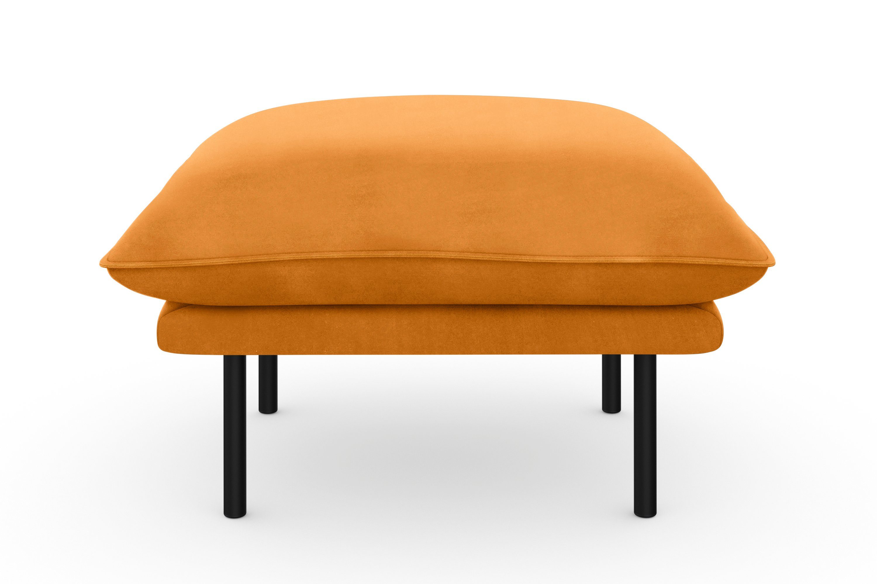 OTTO home Polsterhocker Stine, Besonderes Design durch Kissenoptik und Keder