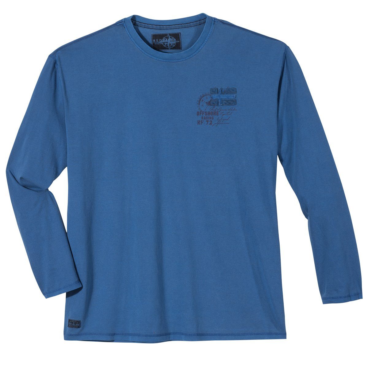 redfield Langarmshirt »Große Größen Langarmshirt blau Vintage Redfield«  online kaufen | OTTO