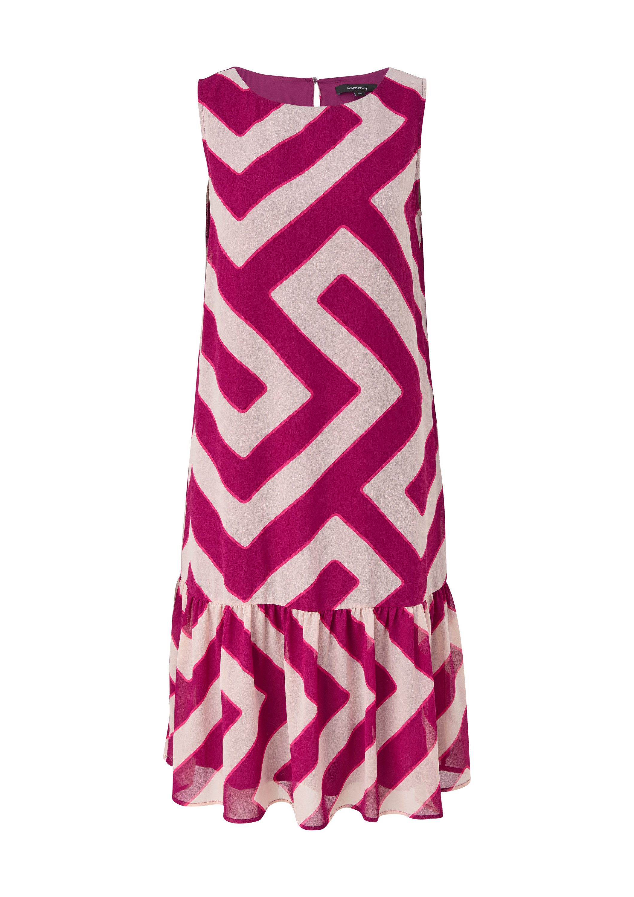 comma Minikleid Kleid Kleid mit Volants