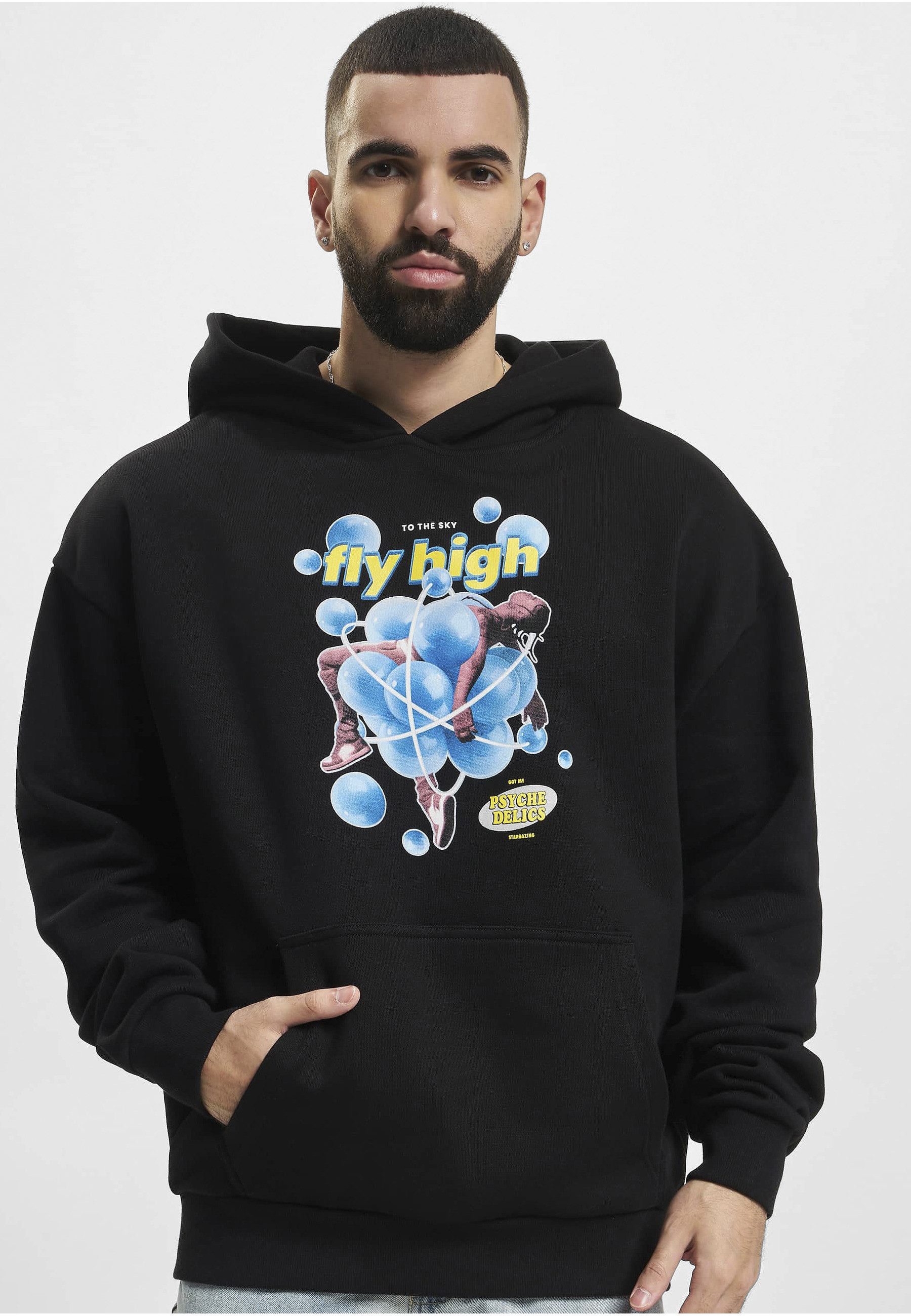 MisterTee Hoodie MisterTee Herren Psychadellic Heavy Oversize Hoody (1-tlg)