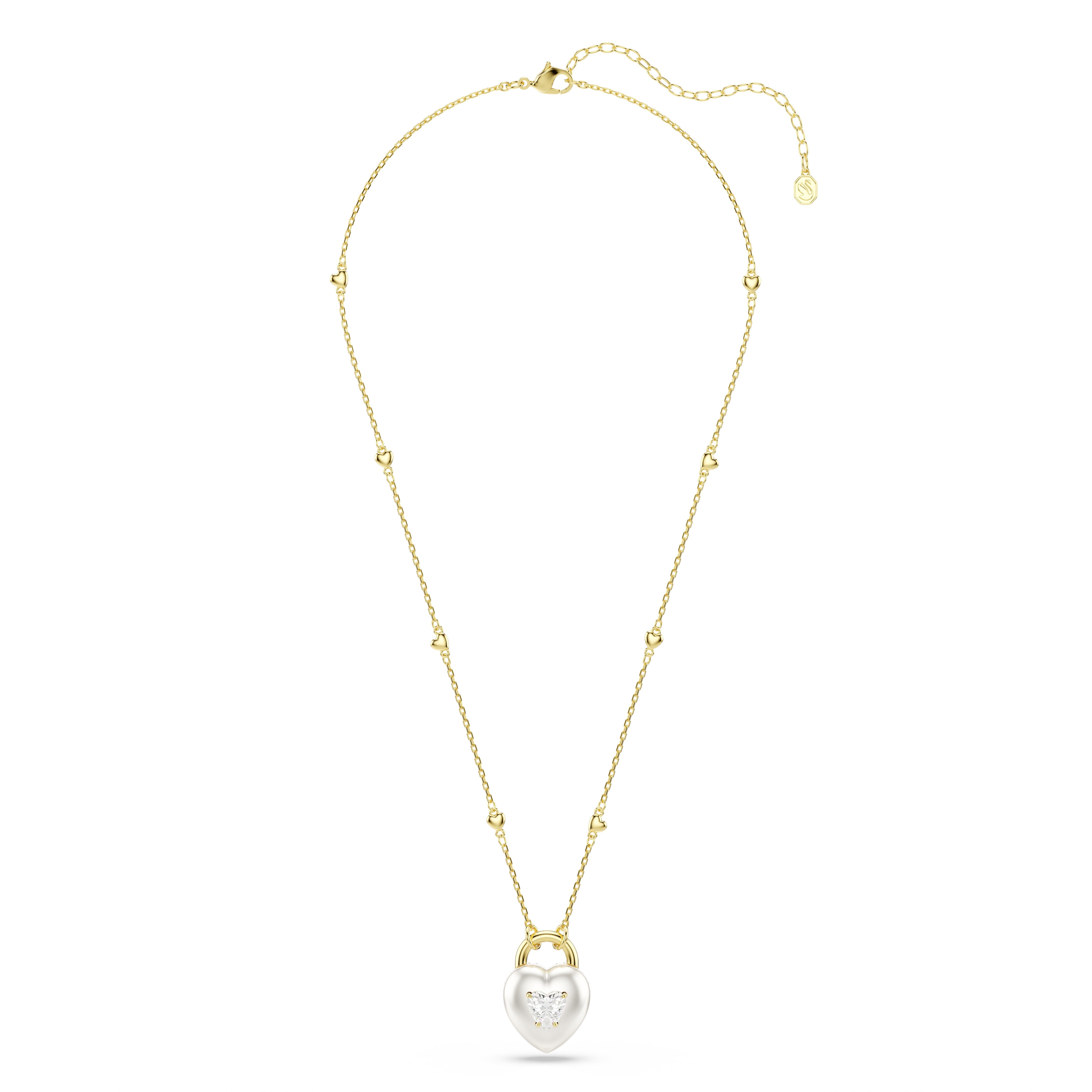 Kette mit Anhänger Schmuck Geschenk Idyllia Halskette Schloss Herz