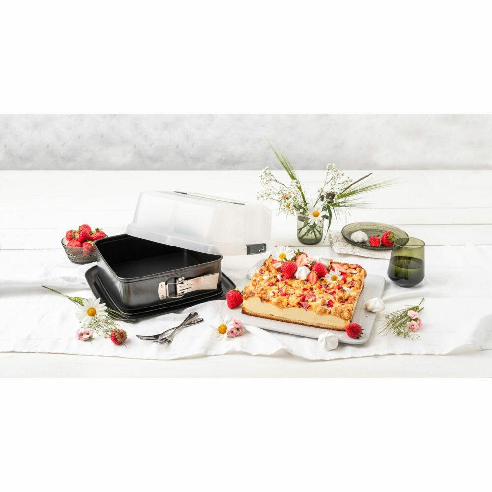 Zenker Springform Bake, Click & Go 24 x 24 cm, mit Überlaufschutz