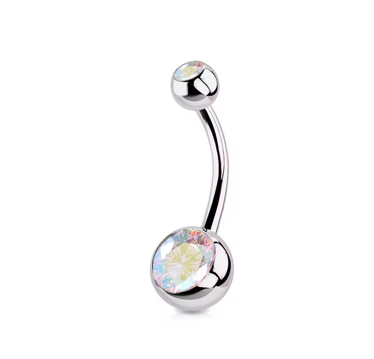 Bauchnabelpiercing Nabel Stecker Titan G23 Doubled Jewelled Bananabell 5/8mm