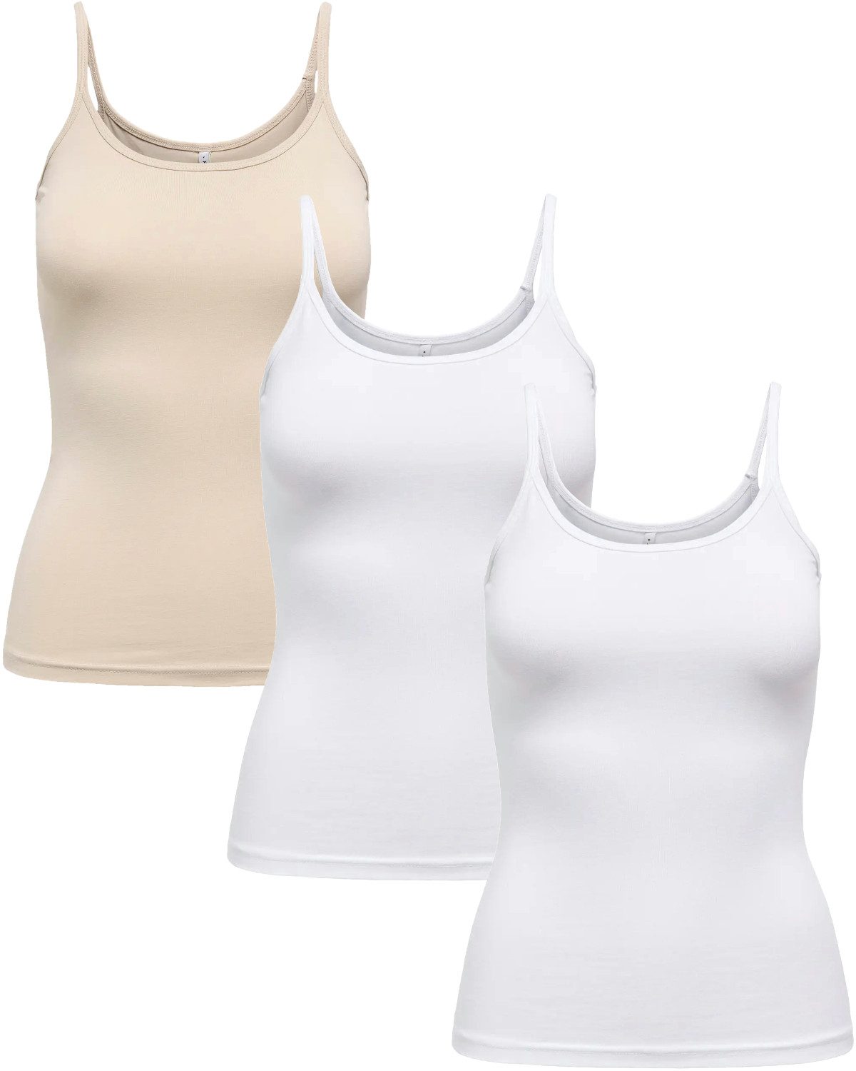 ONLY Spaghettitop (3er-Pack) Basic Trägertops in günstig online kaufen