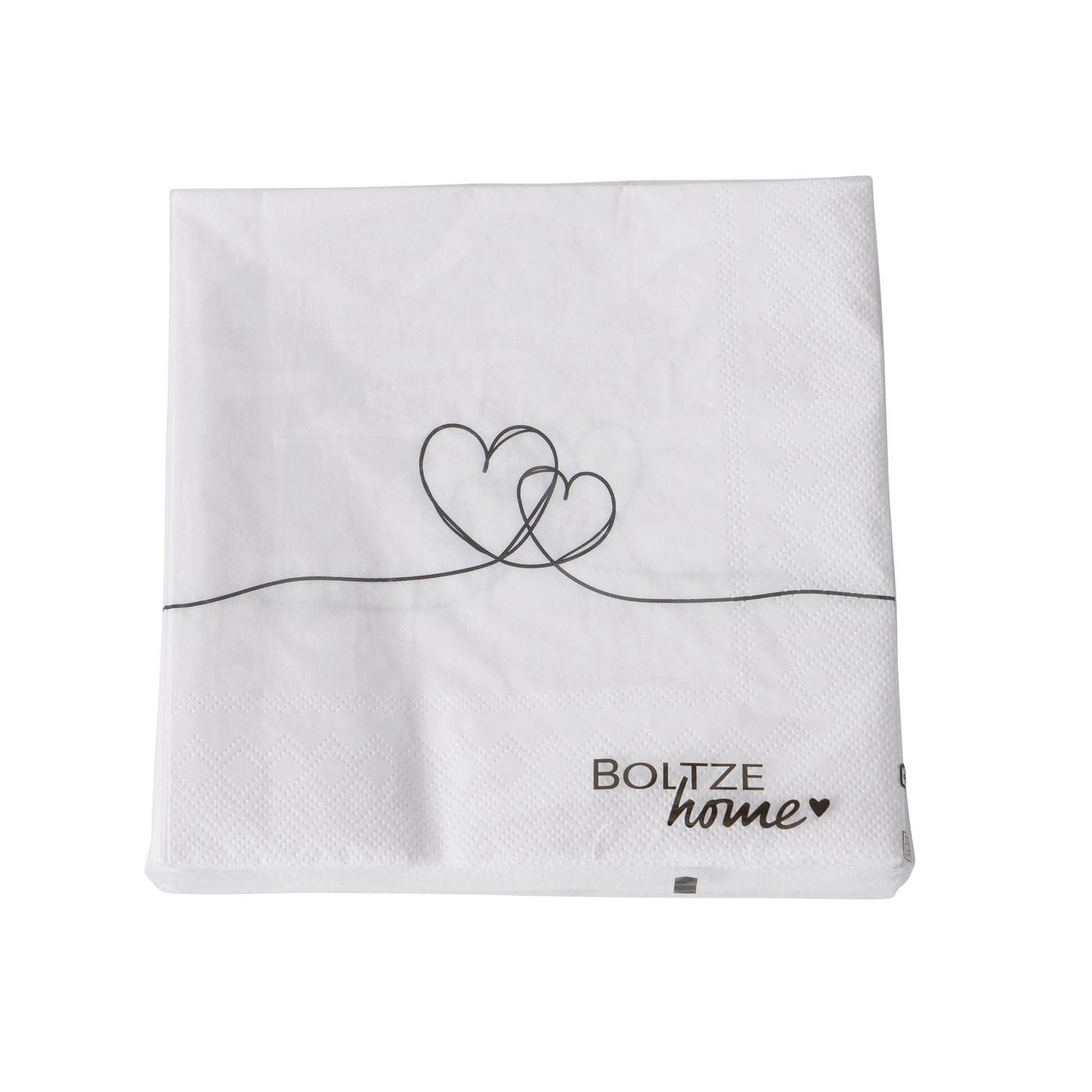 BOLTZE Papierserviette 2er Set Servietten 16,5x16,5 cm "Herzen & Love" von Boltze Herz Liebe