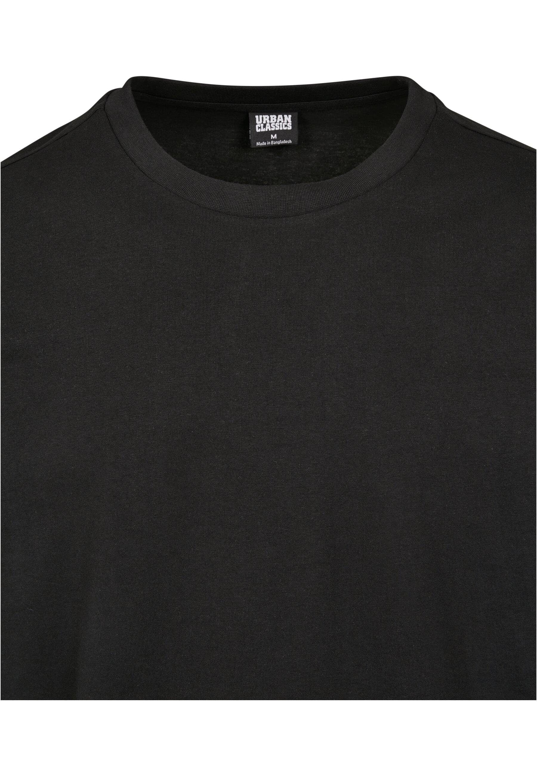 URBAN CLASSICS Double Layer Herren Oversized black/white Tee (1-tlg) T-Shirt LS Shaped