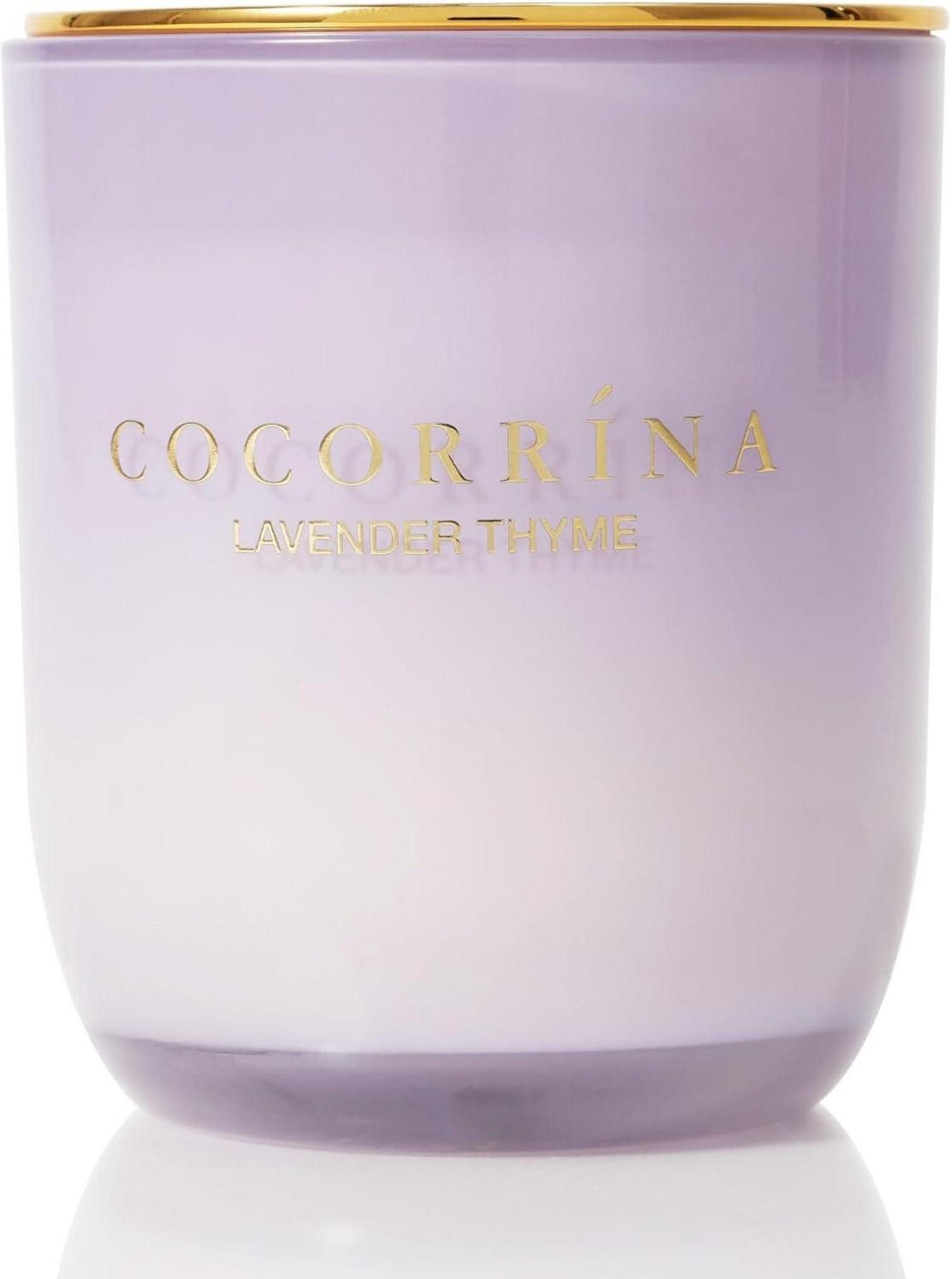 COCORRINA Duftkerze Duftkerze Lavendel-Thymian im Glas, Sojawachs, 180g, Geschenkidee