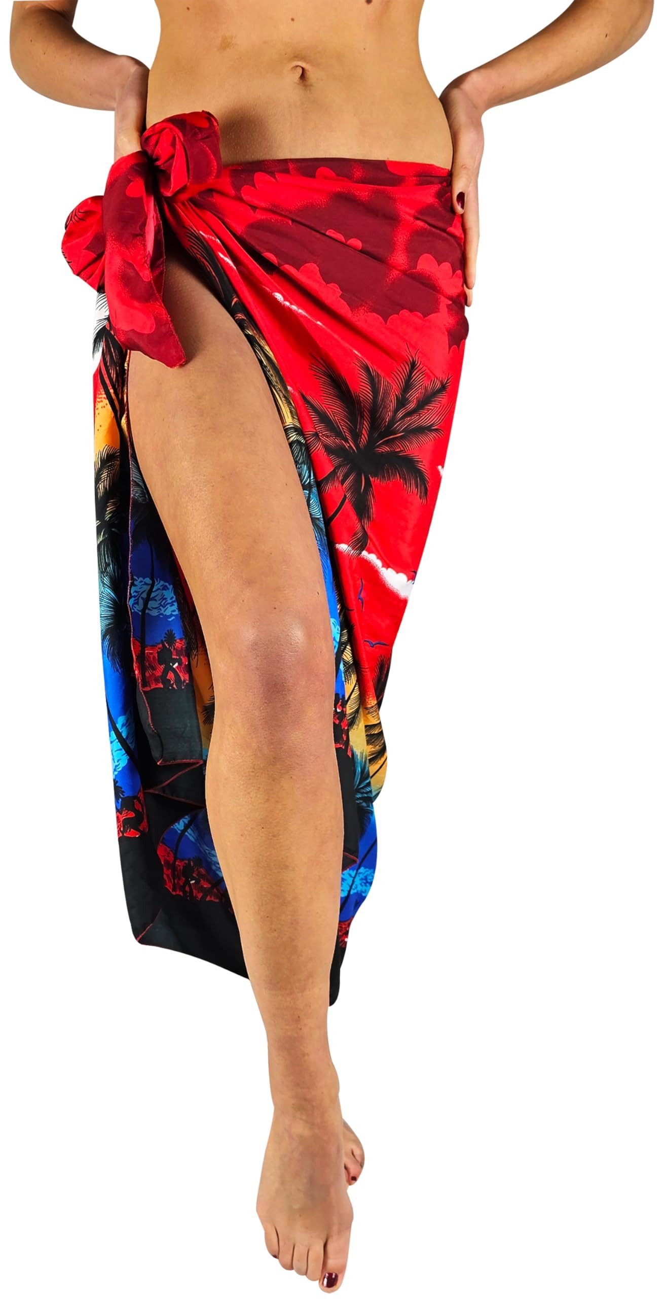 King Kameha Sarong Beach Funky Hawaii-Sarong Pareo Cover-Up Strand Damen Bikini, Pareo Cover-Up