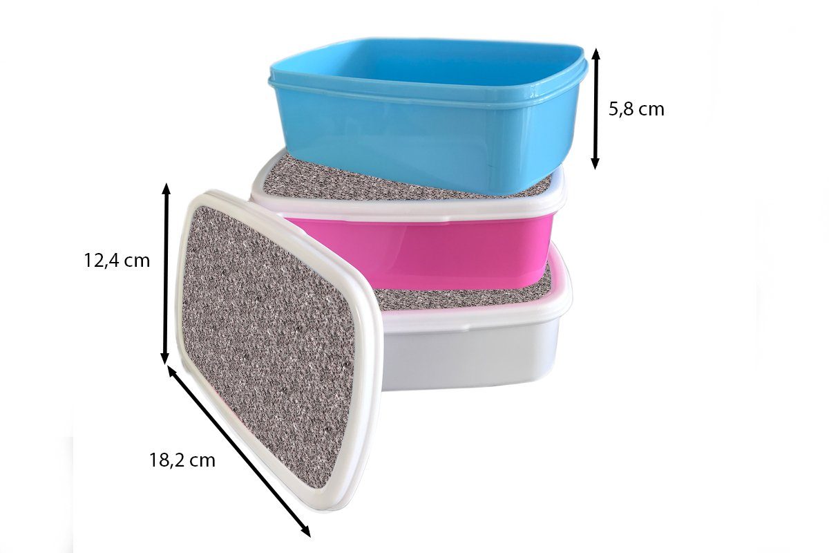 Kunststoff, Muster für Textur, - Kinder, Kunststoff Granit MuchoWow Erwachsene, - (2-tlg), Lunchbox Brotbox Brotdose rosa Snackbox, Mädchen,