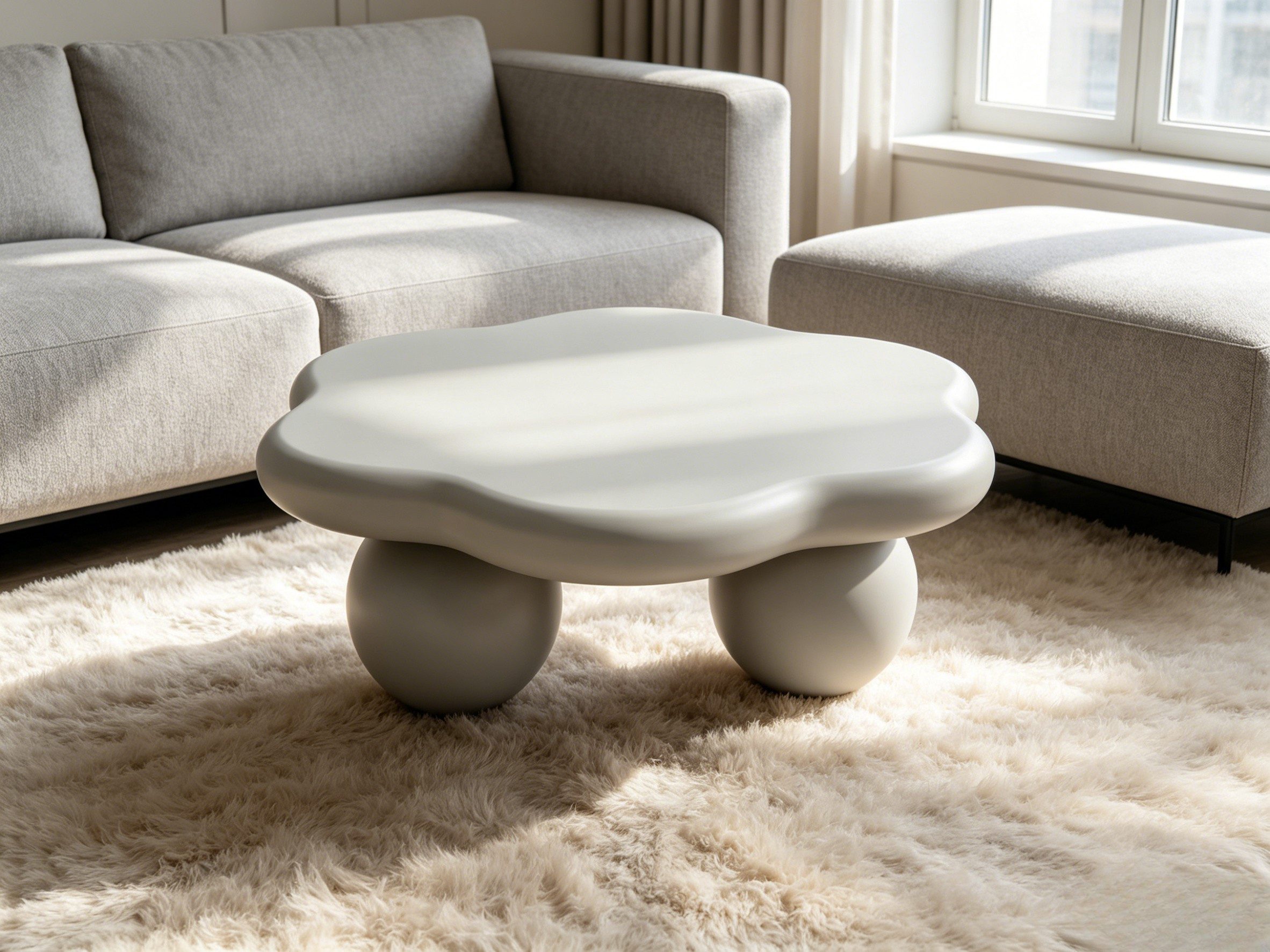 WILLIAMSPACE Couchtisch Wolken-Couchtisch – rund, kindersicher, pflegeleicht, Wolkenform, abgerundete Kanten