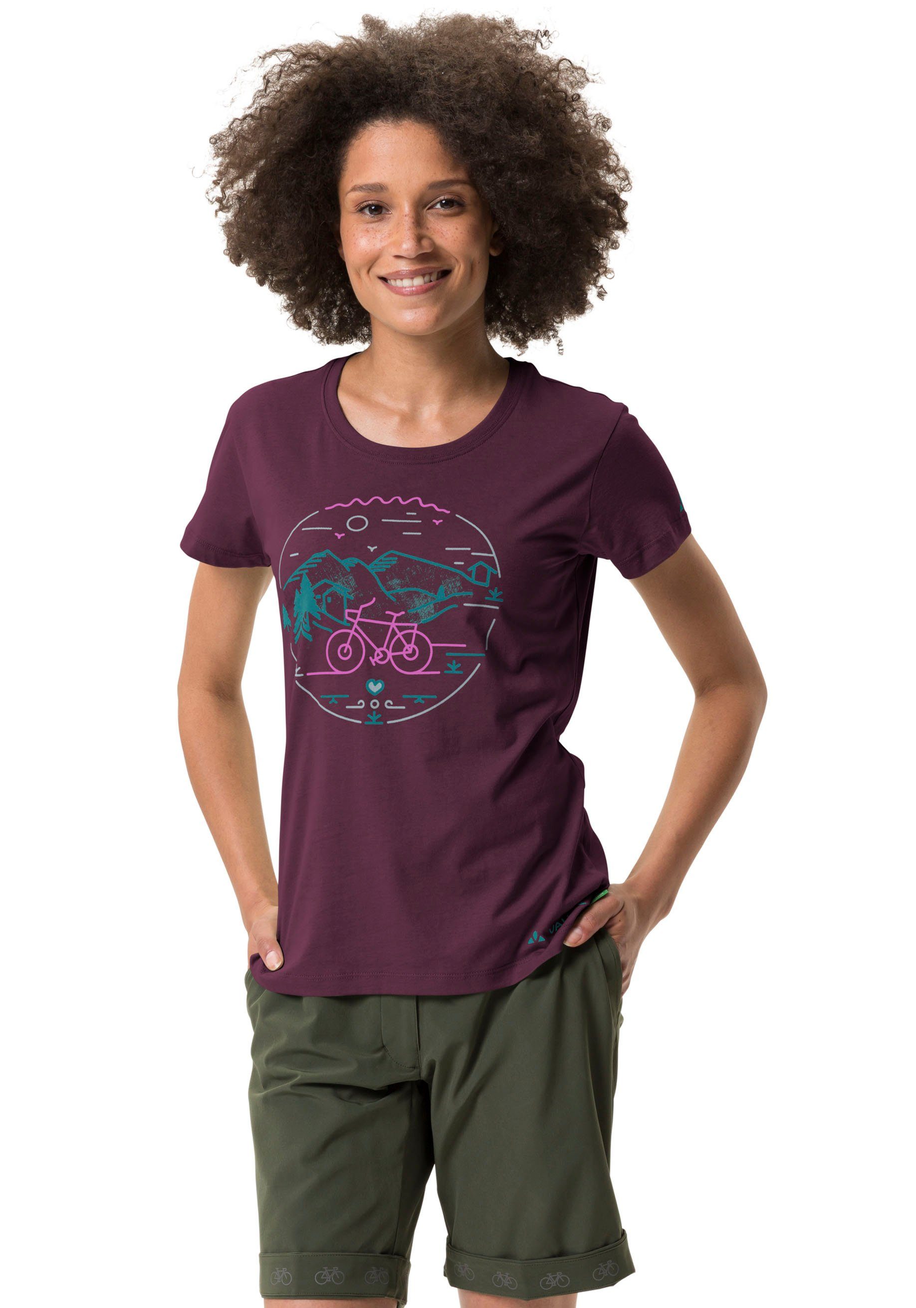 VAUDE Funktionsshirt WOMEN'S CYCLIST T-SHIRT V (1-tlg) cassis