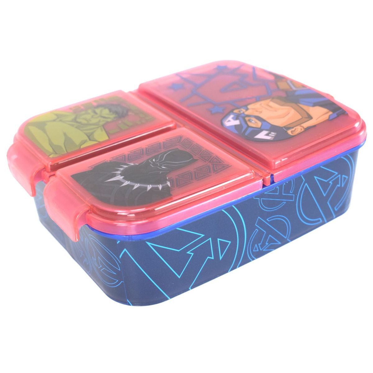 Stor Lunchbox Brotdose für Kinder mit 3 Fächern verschiedene Motive, Kunststoff, authentisches Design