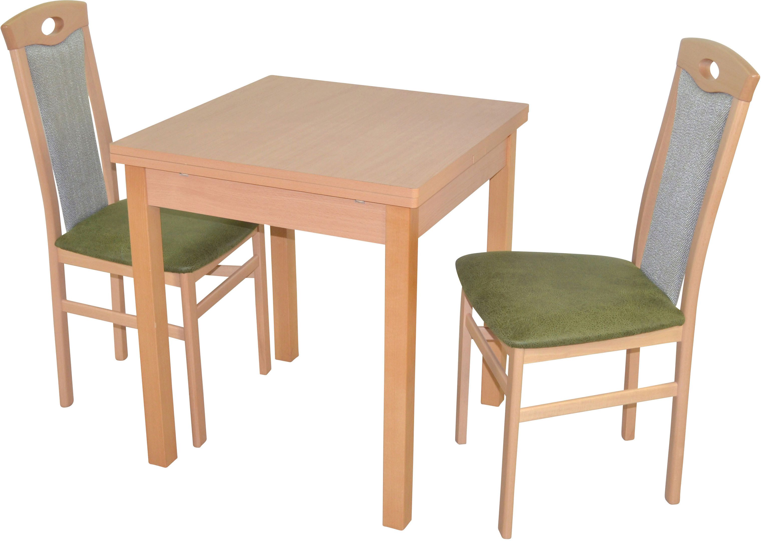 HOFMANN LIVING AND MORE Essgruppe 3tlg. Tischgruppe, (Spar-Set, 3-tlg., 3tlg. Tischgruppe), Stühle montiert