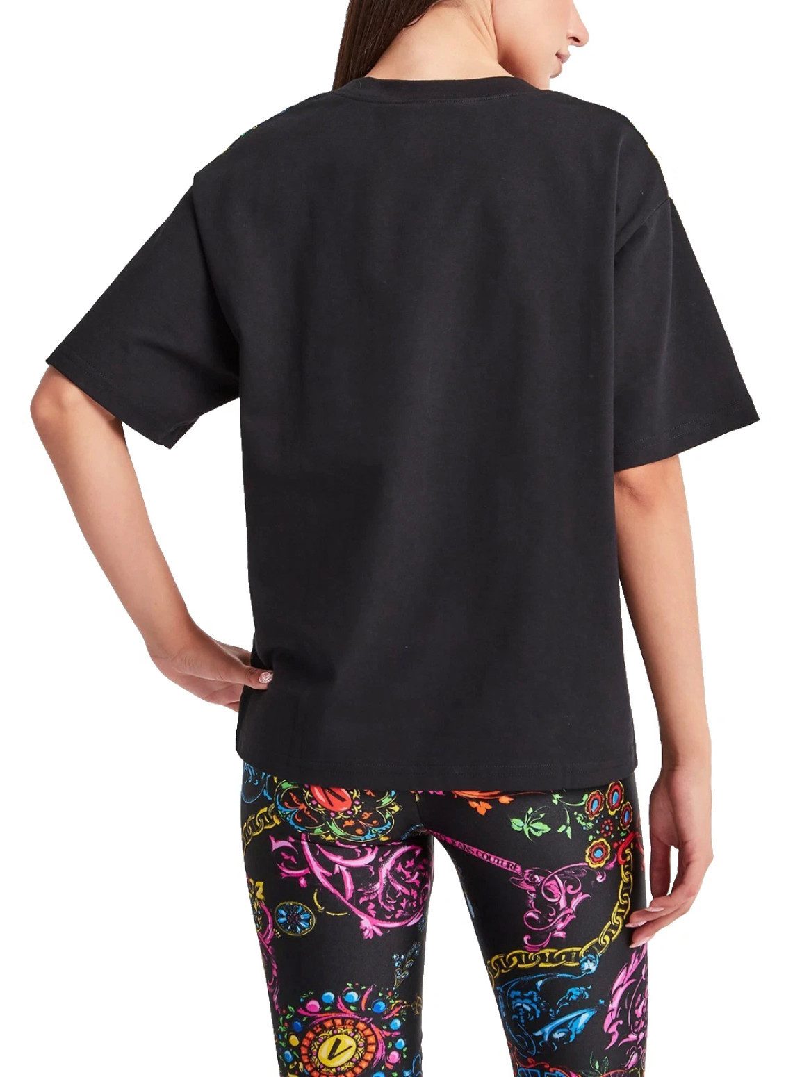 Versace Print-Shirt Damen Barock T-Shirt Bluse Multicolor Statement aus Farbe und ikonischer Bildsprache