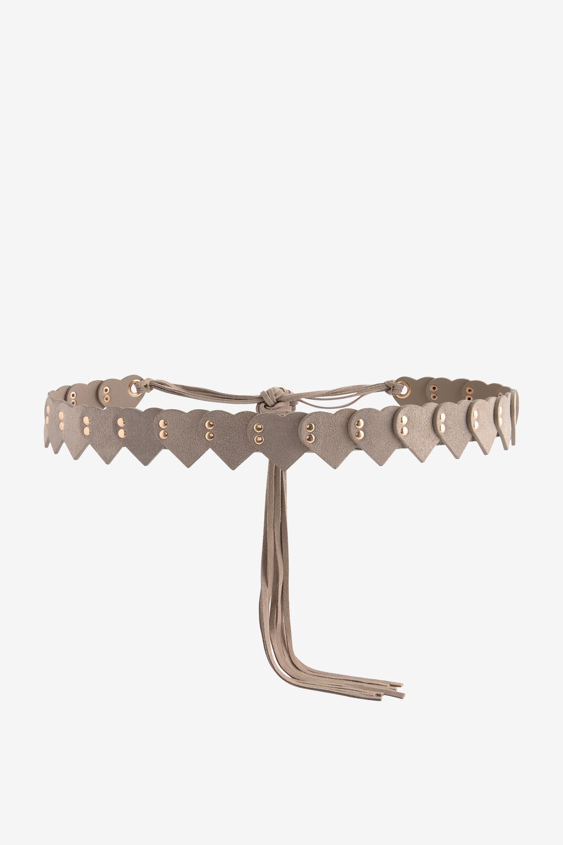 Next Ledergürtel Veloursledergürtel mit Herzen und Quaste (1-St) günstig online kaufen