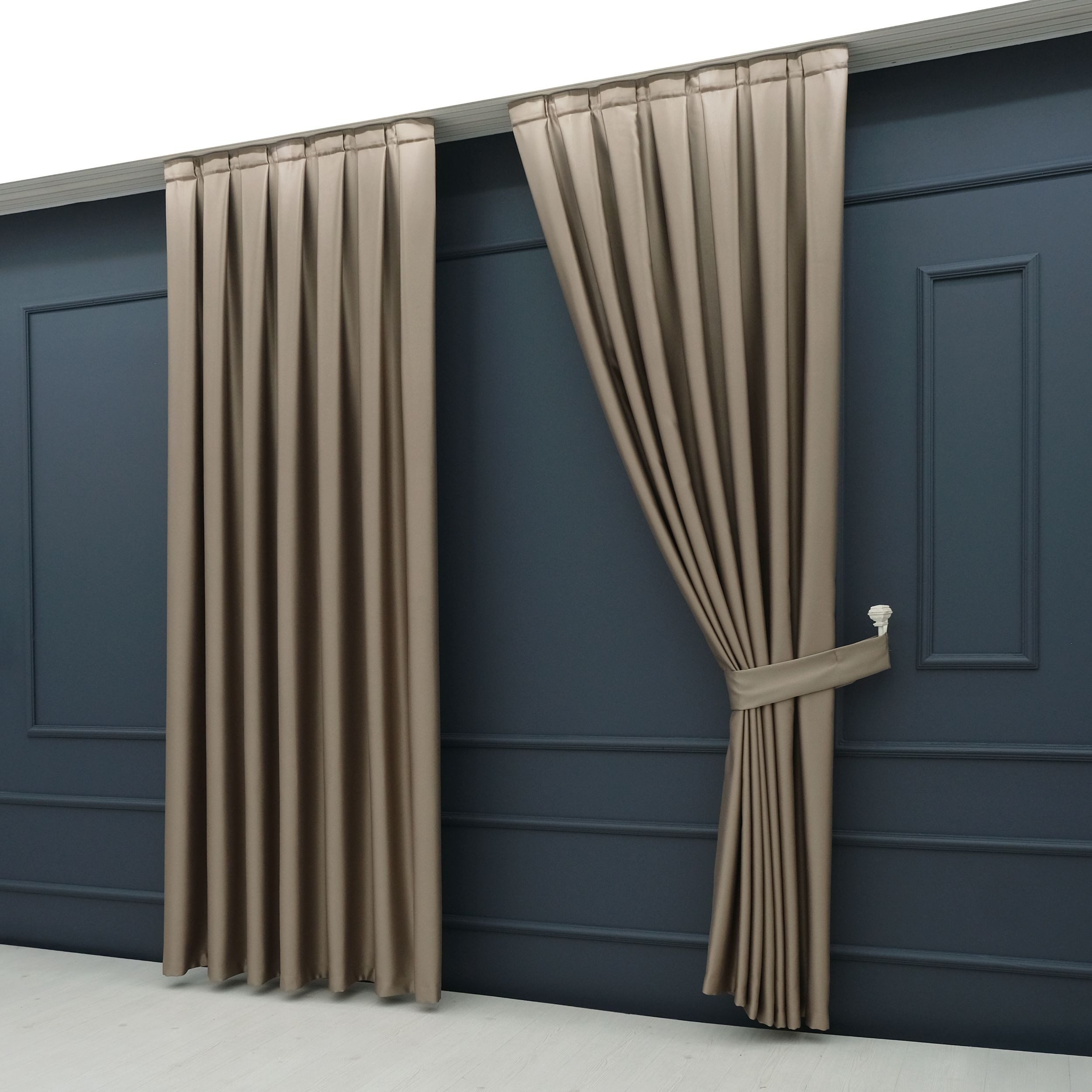 Gardinen by Justyna Vorhang 2er Seiten Schal Set Blackout (4 St), Kräuselband, verdunkelnd, Polyester, Blackout, Verdunkelung, blickdicht, wärmeisolierend, pfle – Bild 3 von 5