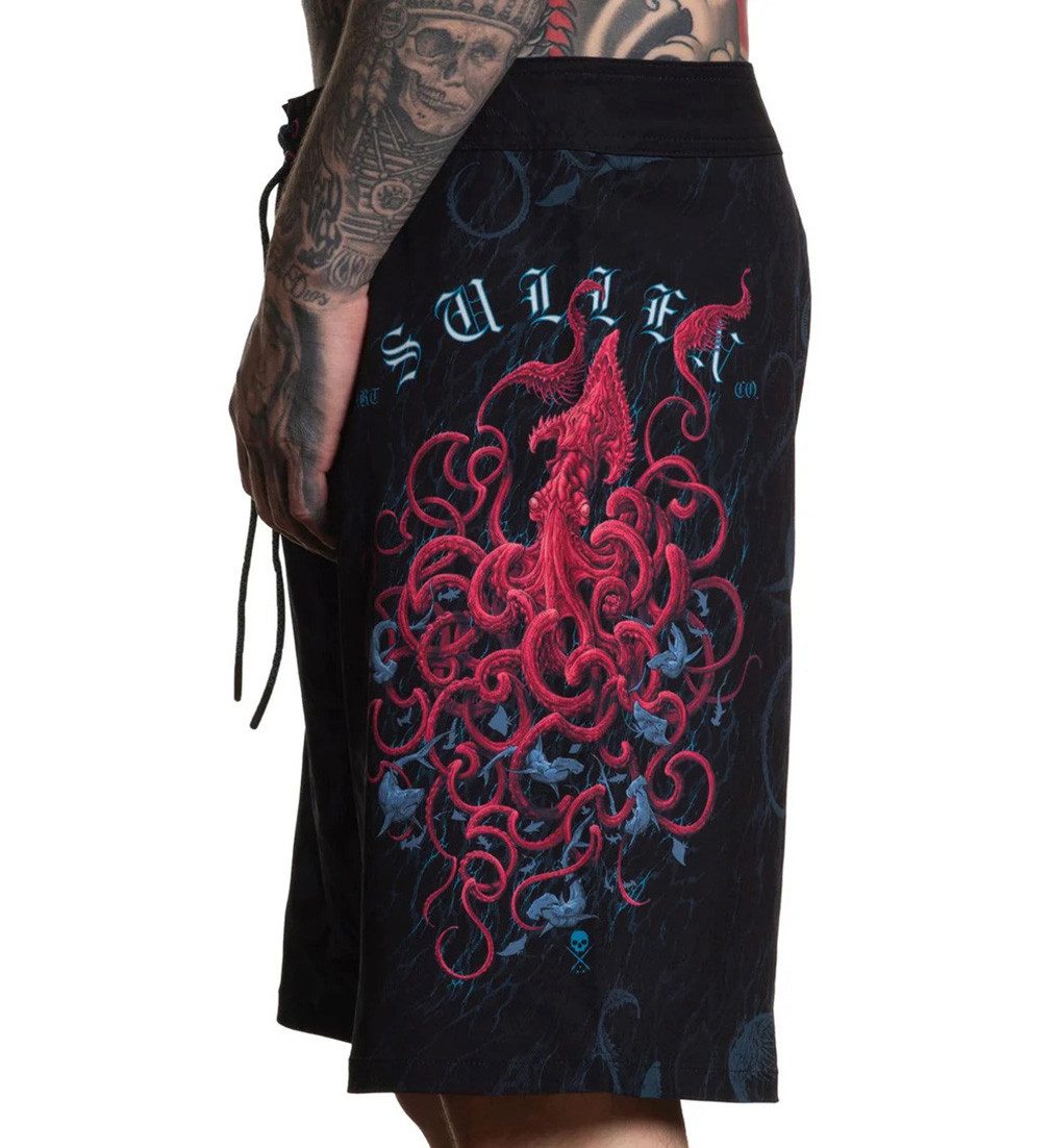 Sullen Clothing Boardshorts Kraken Tattoo Haie Monster Badehose günstig online kaufen
