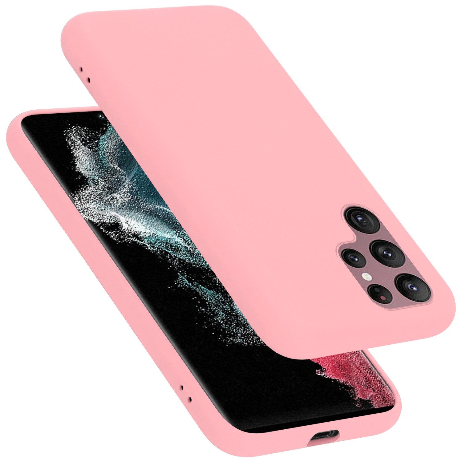 Cadorabo Handyhülle für Samsung Galaxy S22 ULTRA Hülle Samsung Galaxy S22 ULTRA, Flexible Hülle TPU Silikon Schutzhülle Back Cover Case