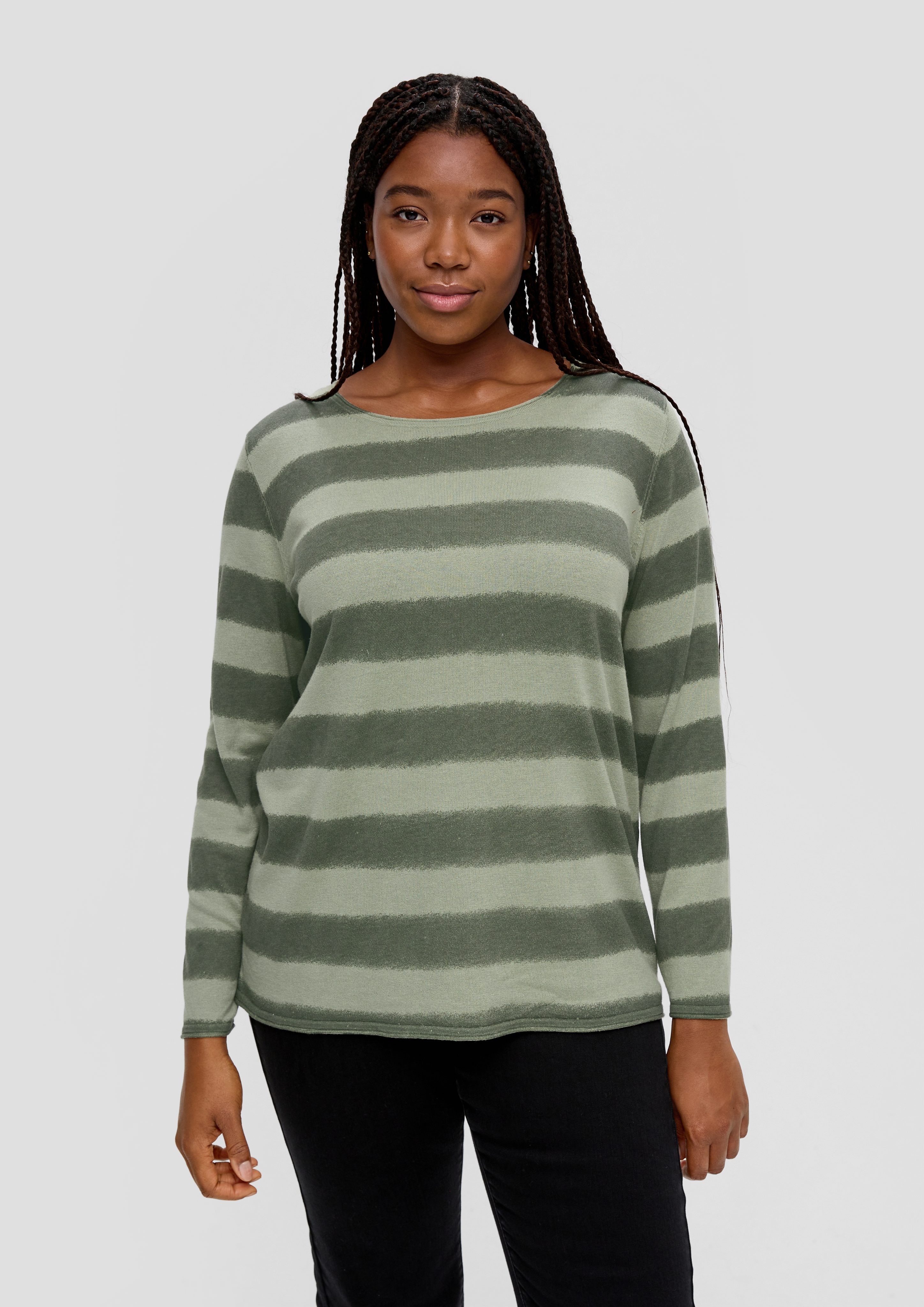 TRIANGLE Strickpullover Strickpullover mit Streifenmuster Waschung günstig online kaufen